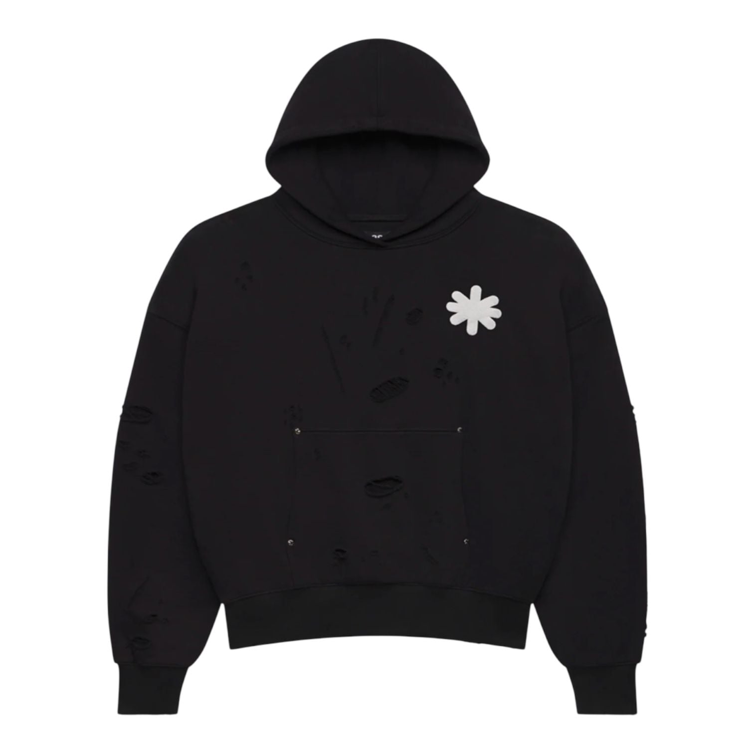LostShdws DSTRY DBL Layer Logo Hoodie Black