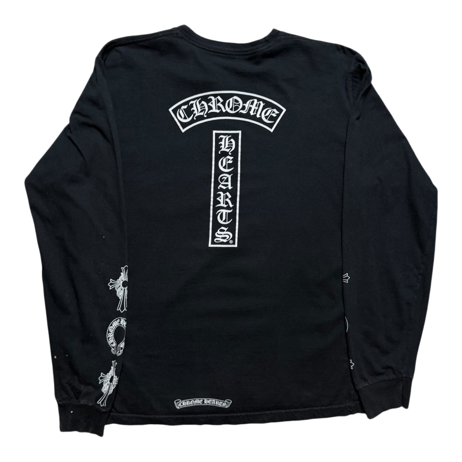 Chrome Hearts Vintage Cross Sleeve Long-Sleeve Pocket T-Shirt Black