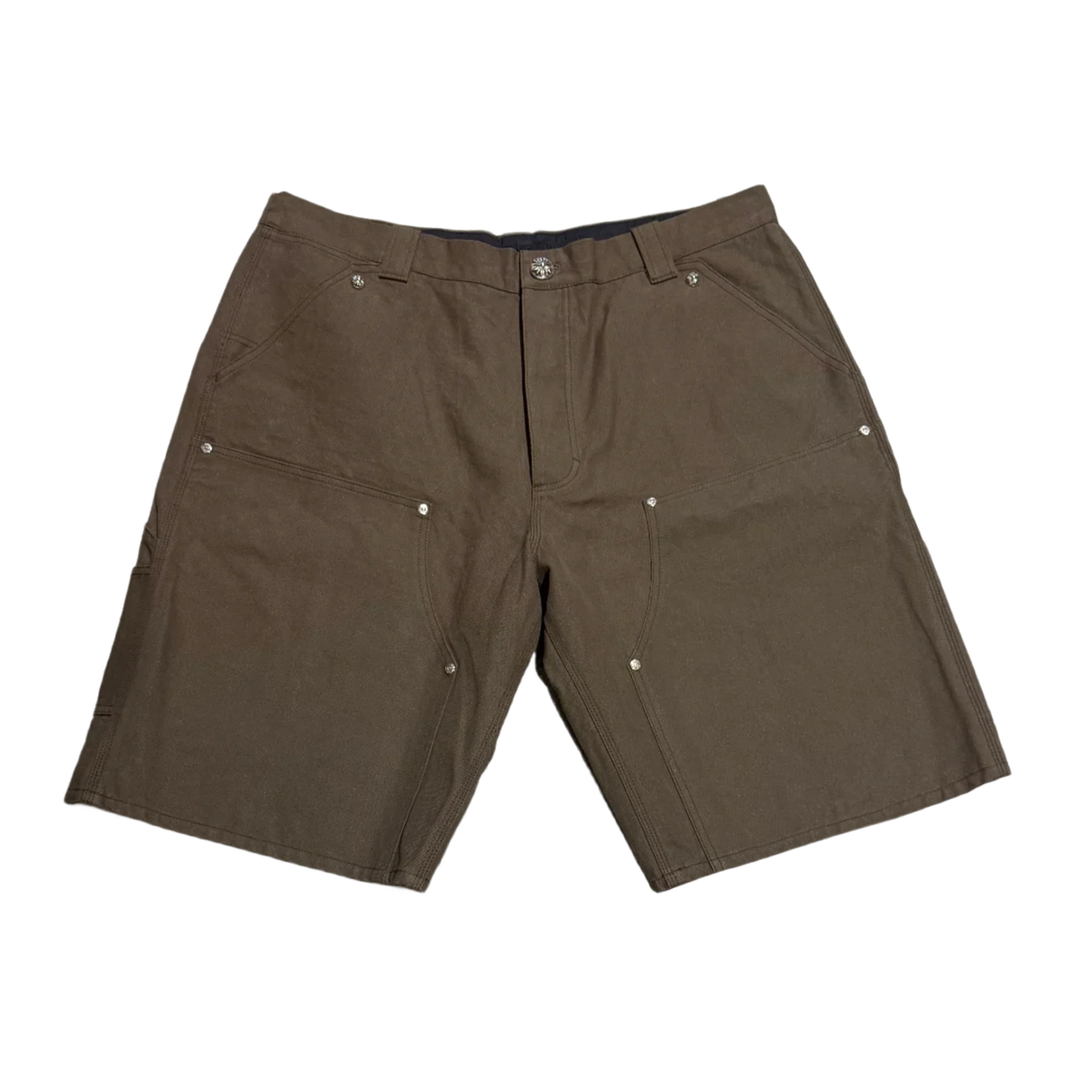 Chrome Hearts Cross Patch Double Knee Carpenter Shorts Brown