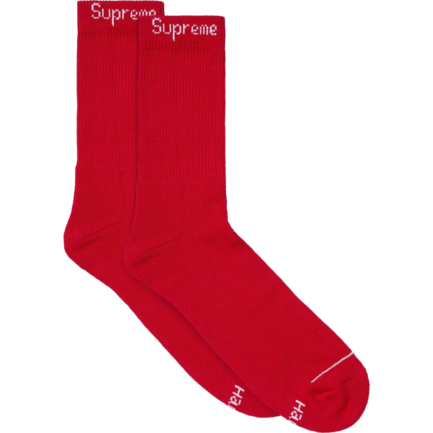 Supreme Hanes Crew Socks Red
