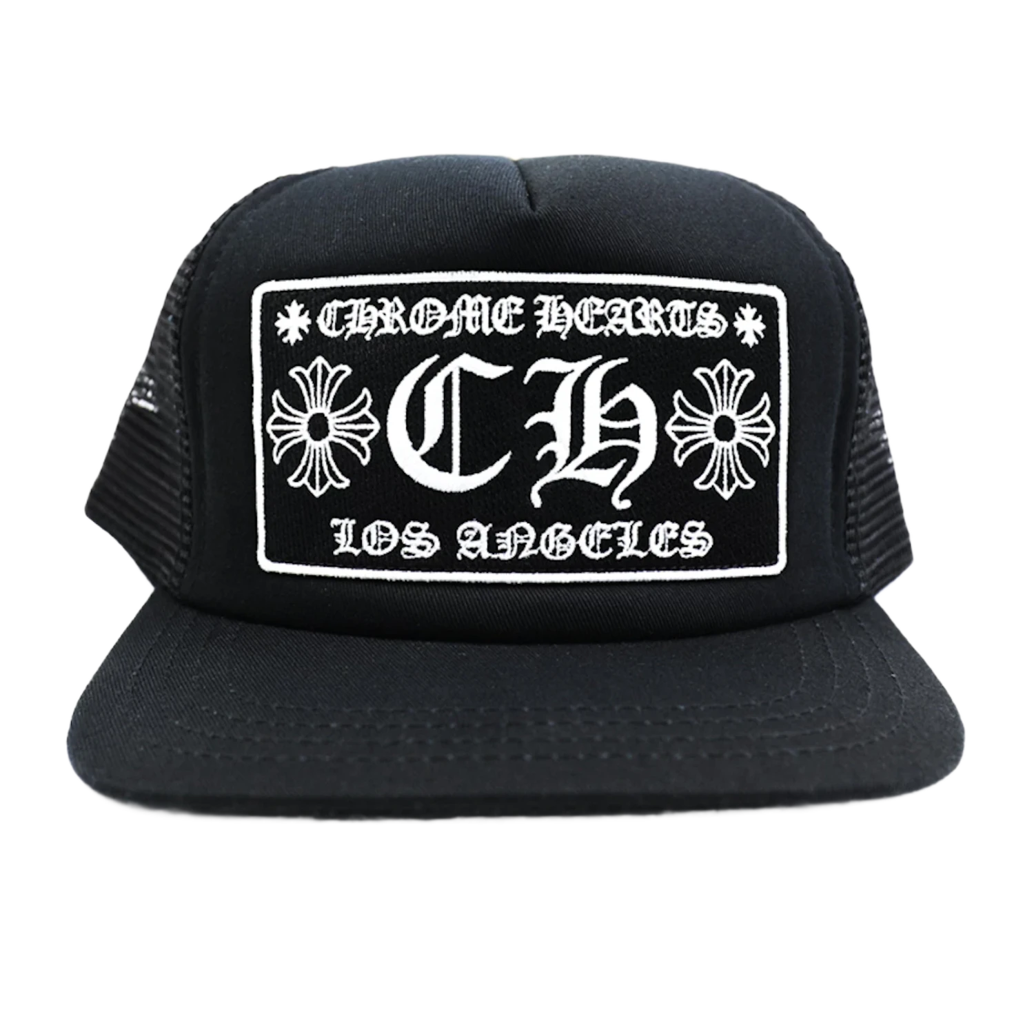 Chrome Hearts CH Los Angeles Trucker Hat Black/Black