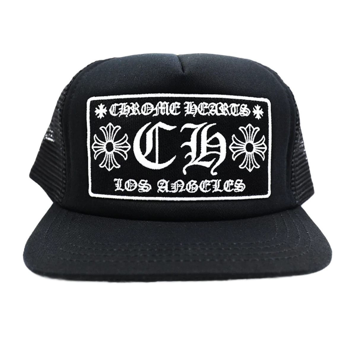 Chrome Hearts CH Los Angeles Trucker Hat Black/Black