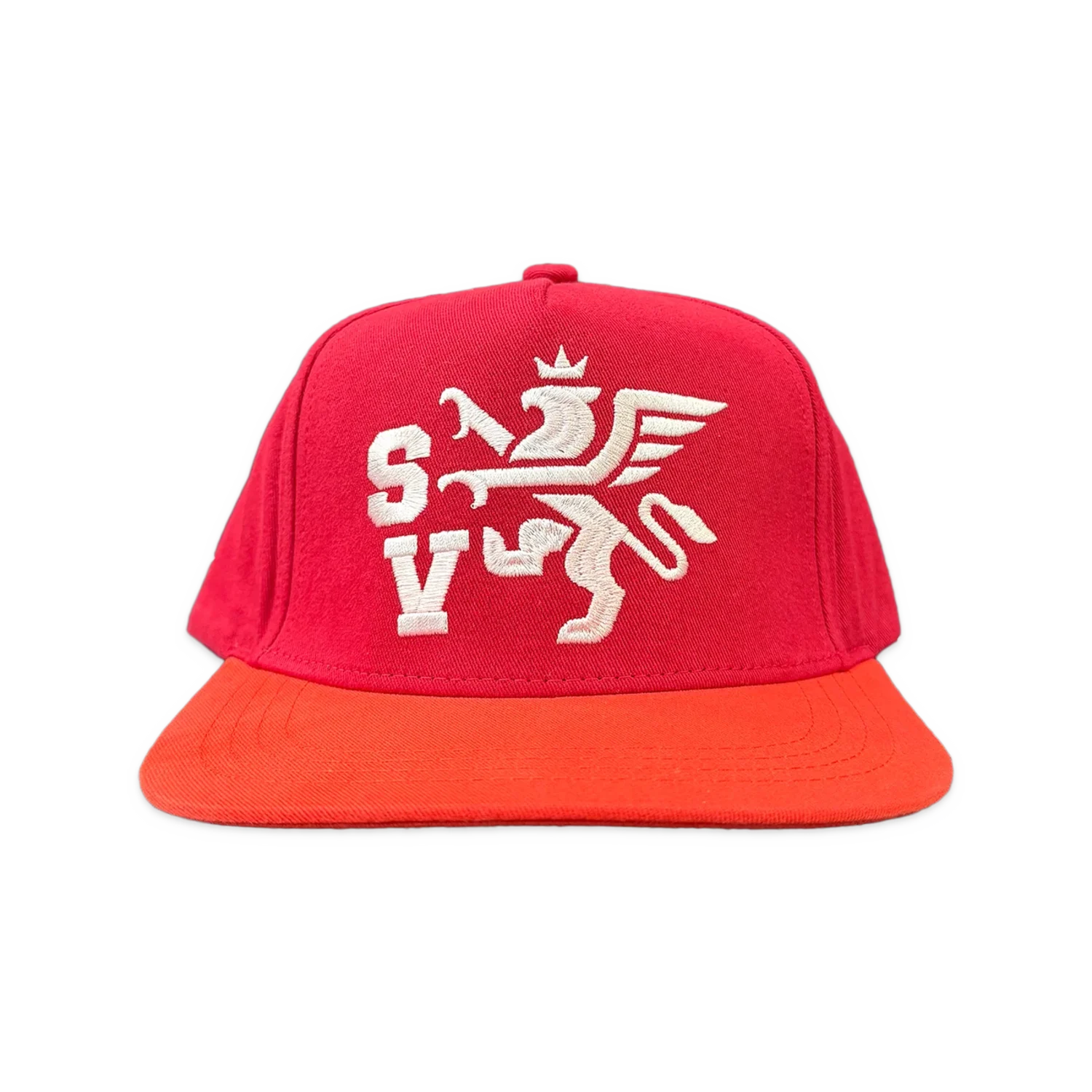 Saint Vanity Griffin Red Orange Snapback Hat