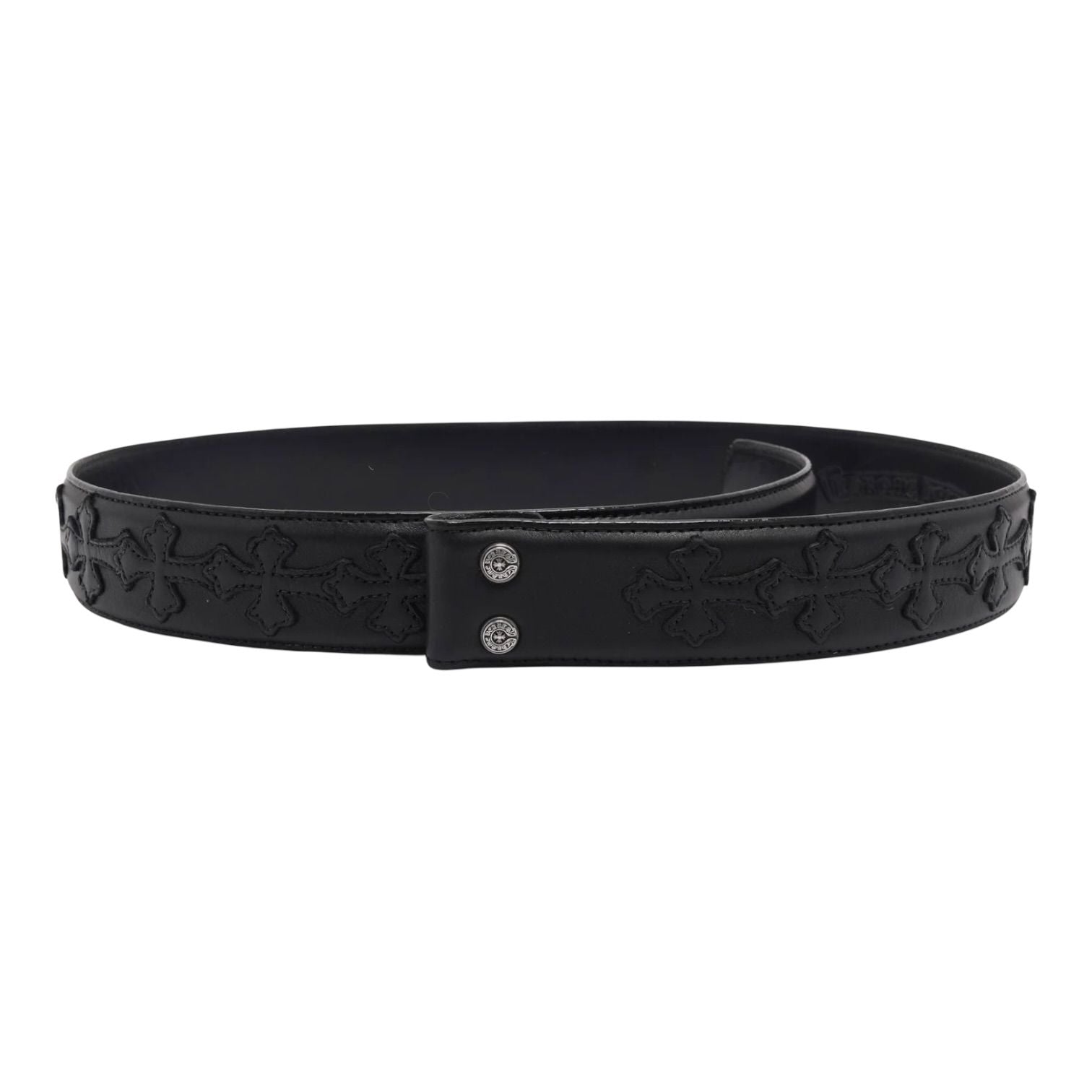 Chrome Hearts Destroyer Black Tonal Cross Patch Belt Strap