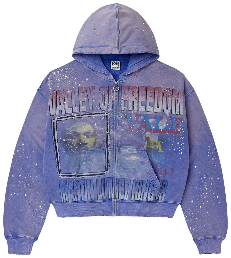 Vale Forever Freedom Zip Up Hoodie Blue