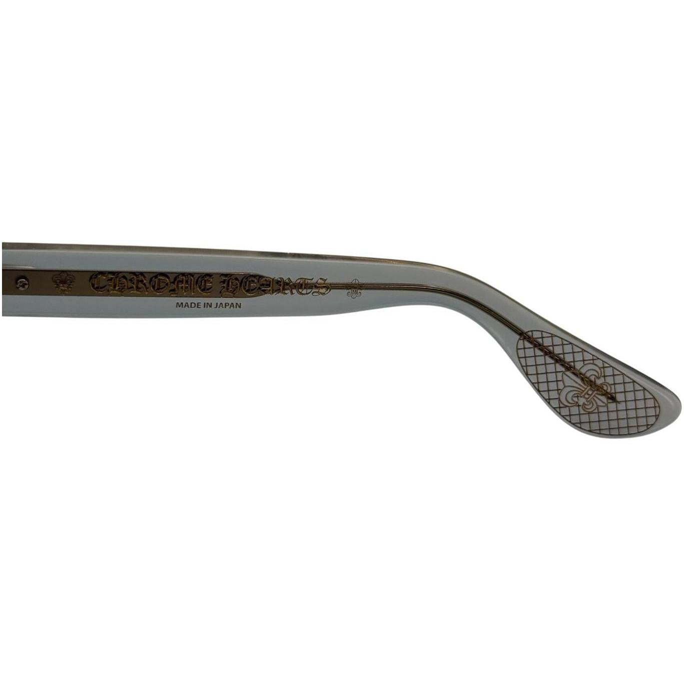 Chrome Hearts Cuntvoluted 18K Gold Plated Graphite Translucent Sunglasses