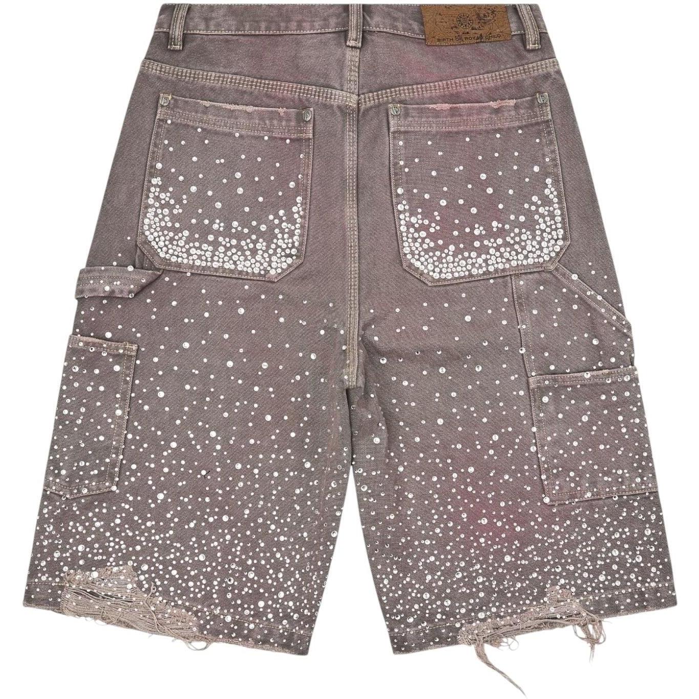 Birth Of Royal Child Diamond Jean Shorts Purple