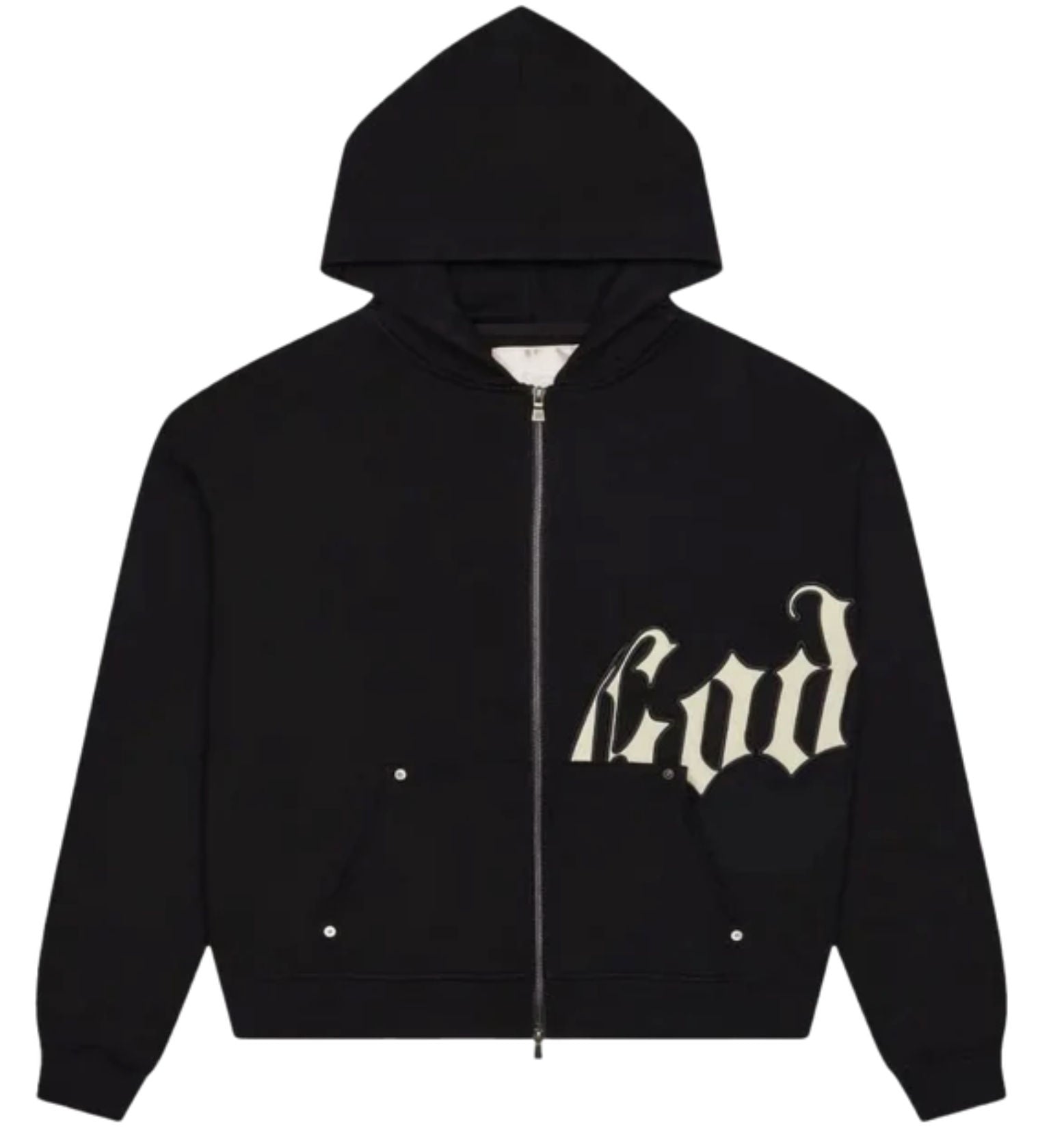 Godspeed OG Logo V2 Zip Up Hoodie Black/Bone