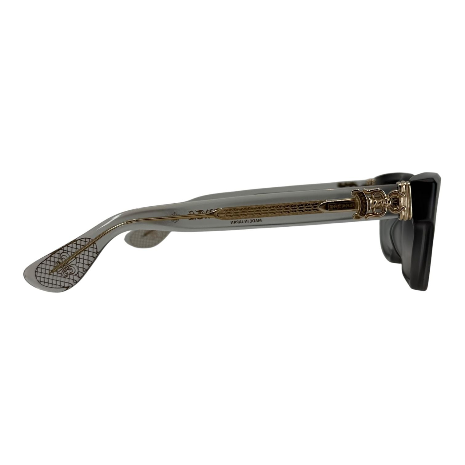 Chrome Hearts Cuntvoluted 18K Gold Plated Graphite Translucent Sunglasses