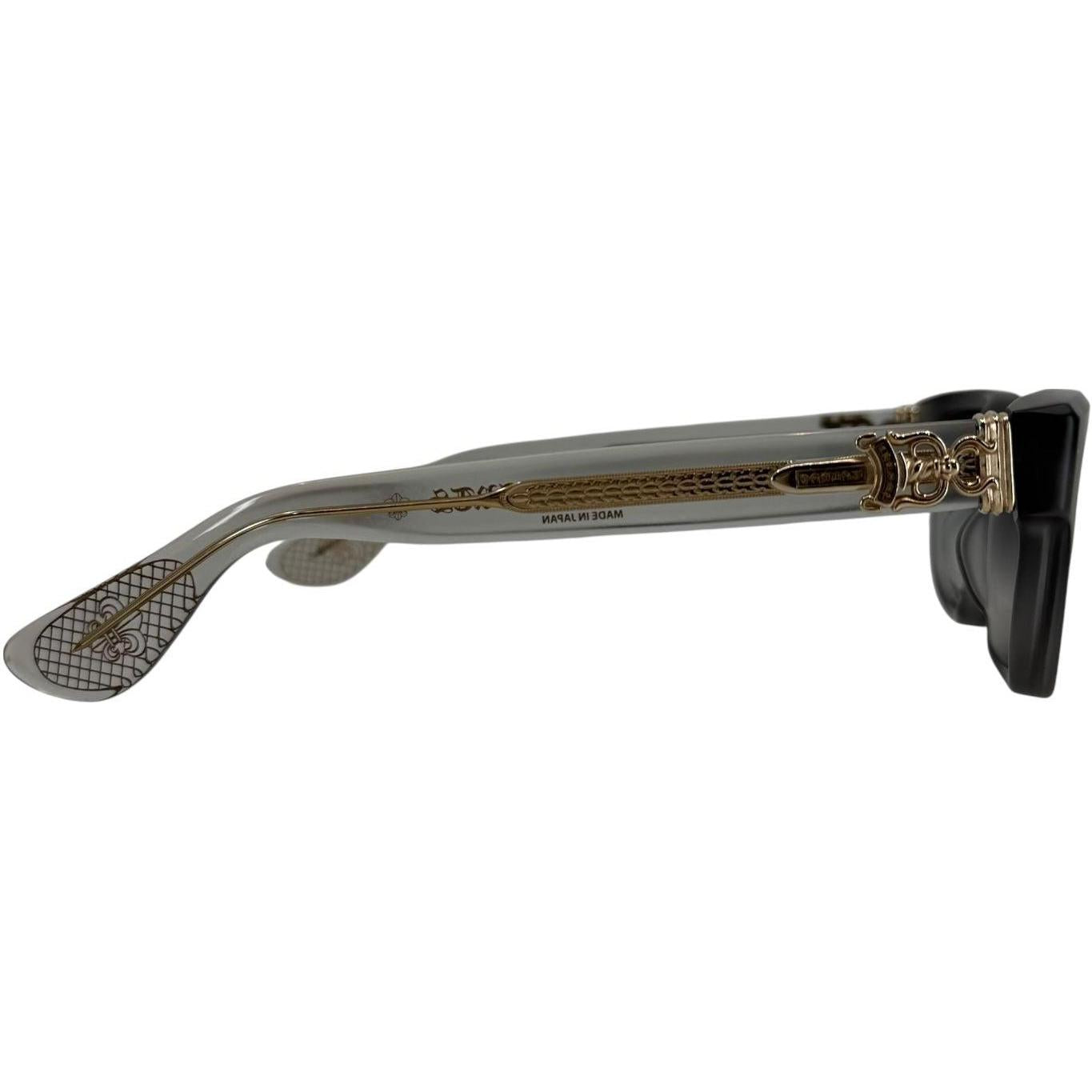Chrome Hearts Cuntvoluted 18K Gold Plated Graphite Translucent Sunglasses