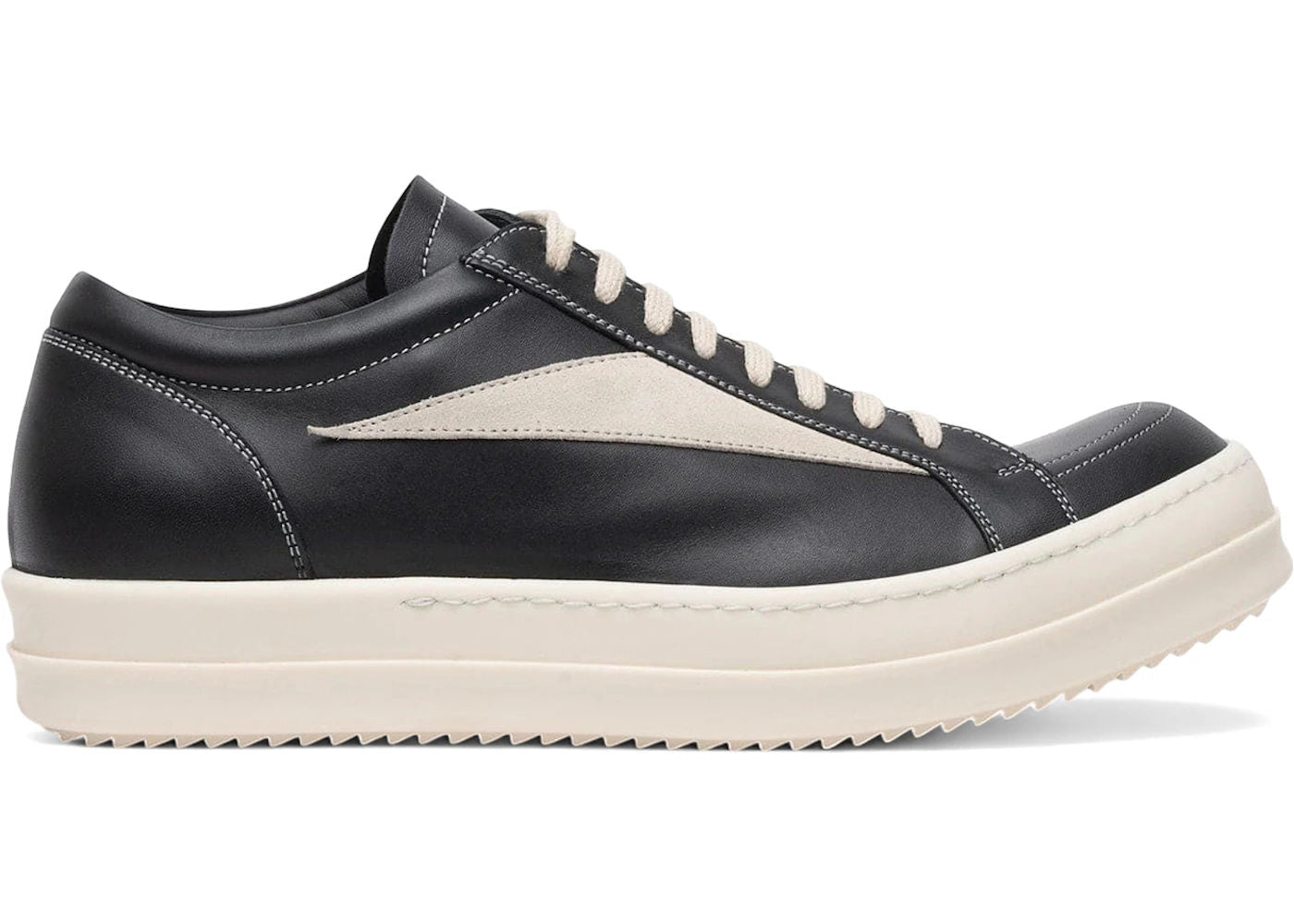 Rick Owens Mainline Vintage Leather Low Black