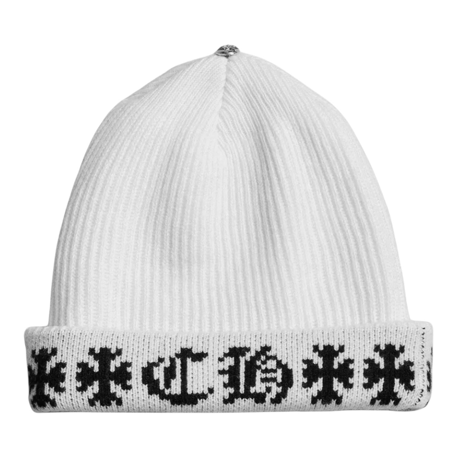 Chrome Hearts Big Daddy Cashmere Beanie White