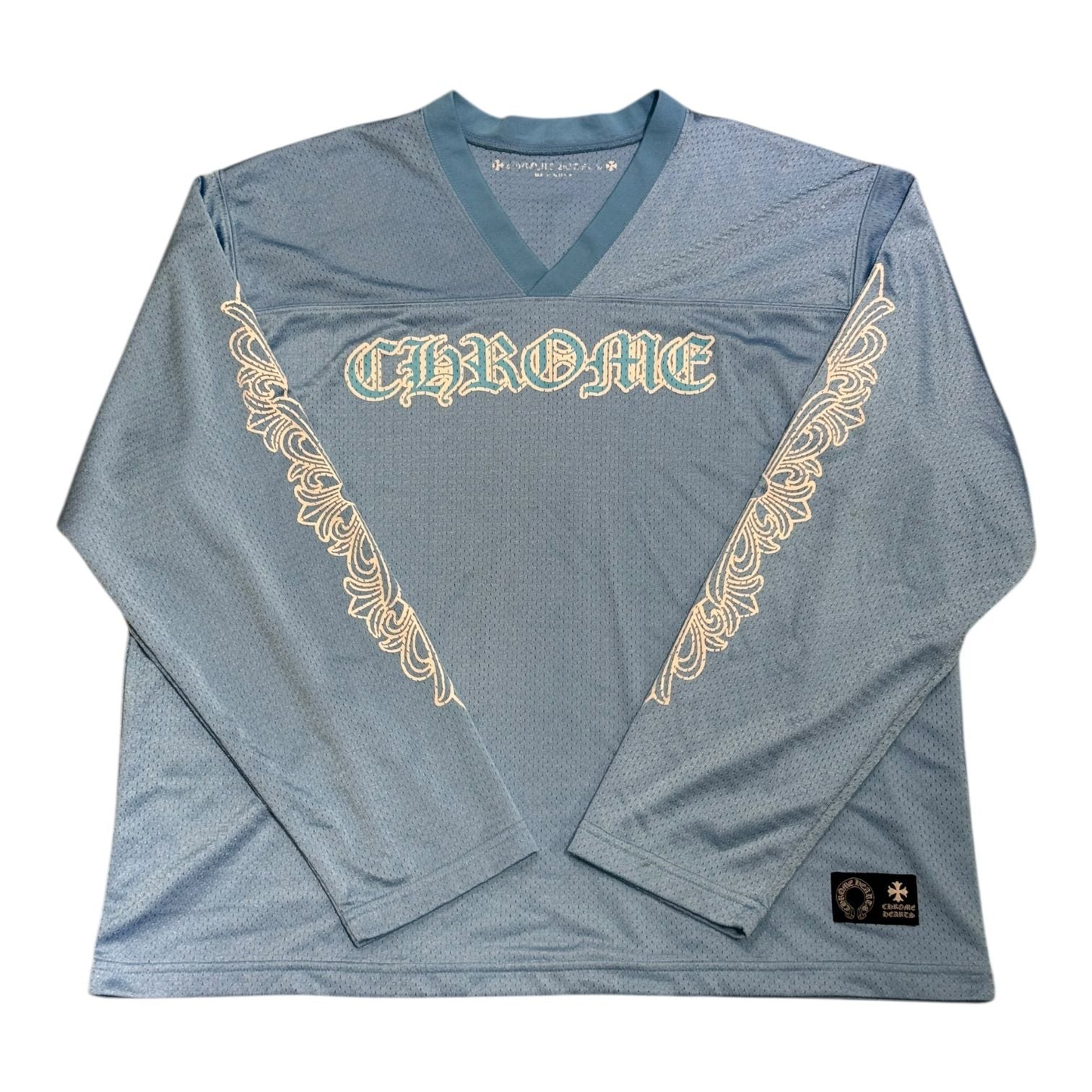 Chrome Hearts Sports Mesh Warm Up Jersey Blue - Lightly Used