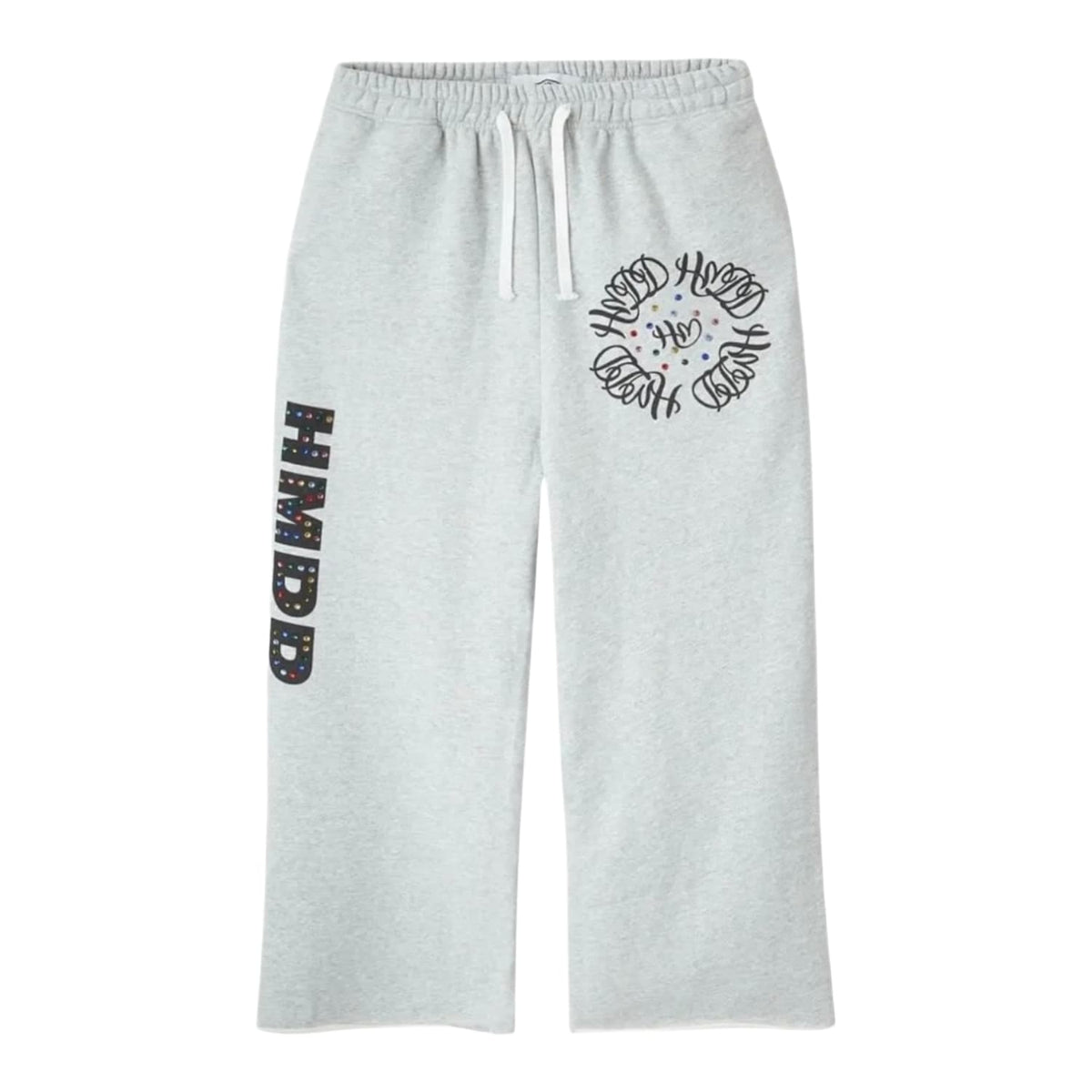 Happy Memories Don't Die HMDD Crystal Studded Sweatpants Grey