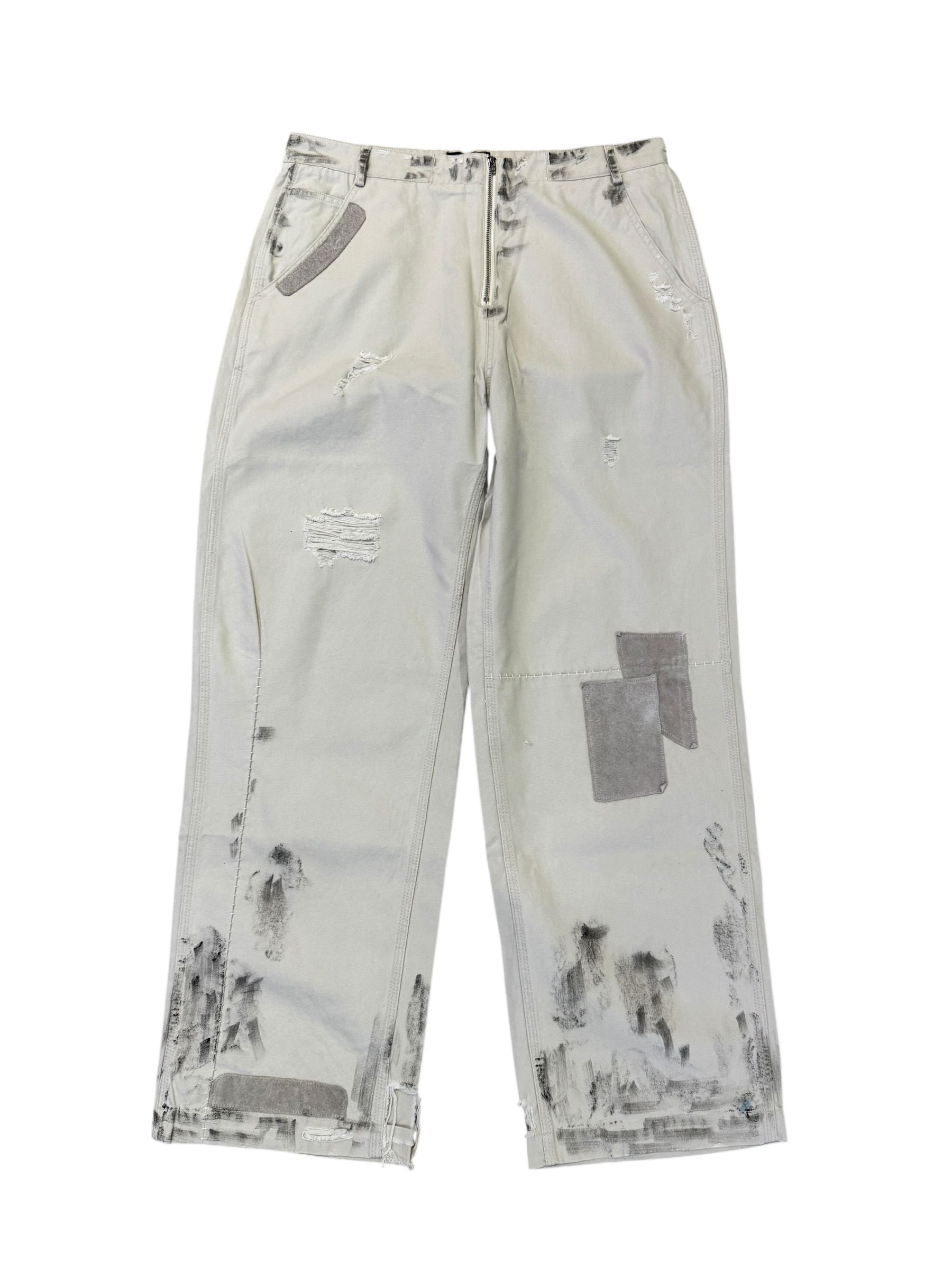 Richill Melancholy Dirty Suede Panelled Straight Trouser