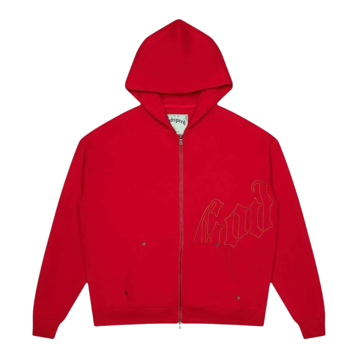 Godspeed OG Logo Zip Up Hoodie Double Red