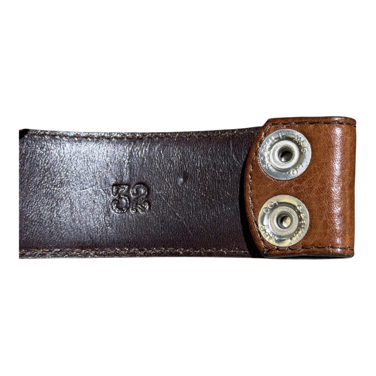 Chrome Hearts Brown Leather Belt Strap - Size 32