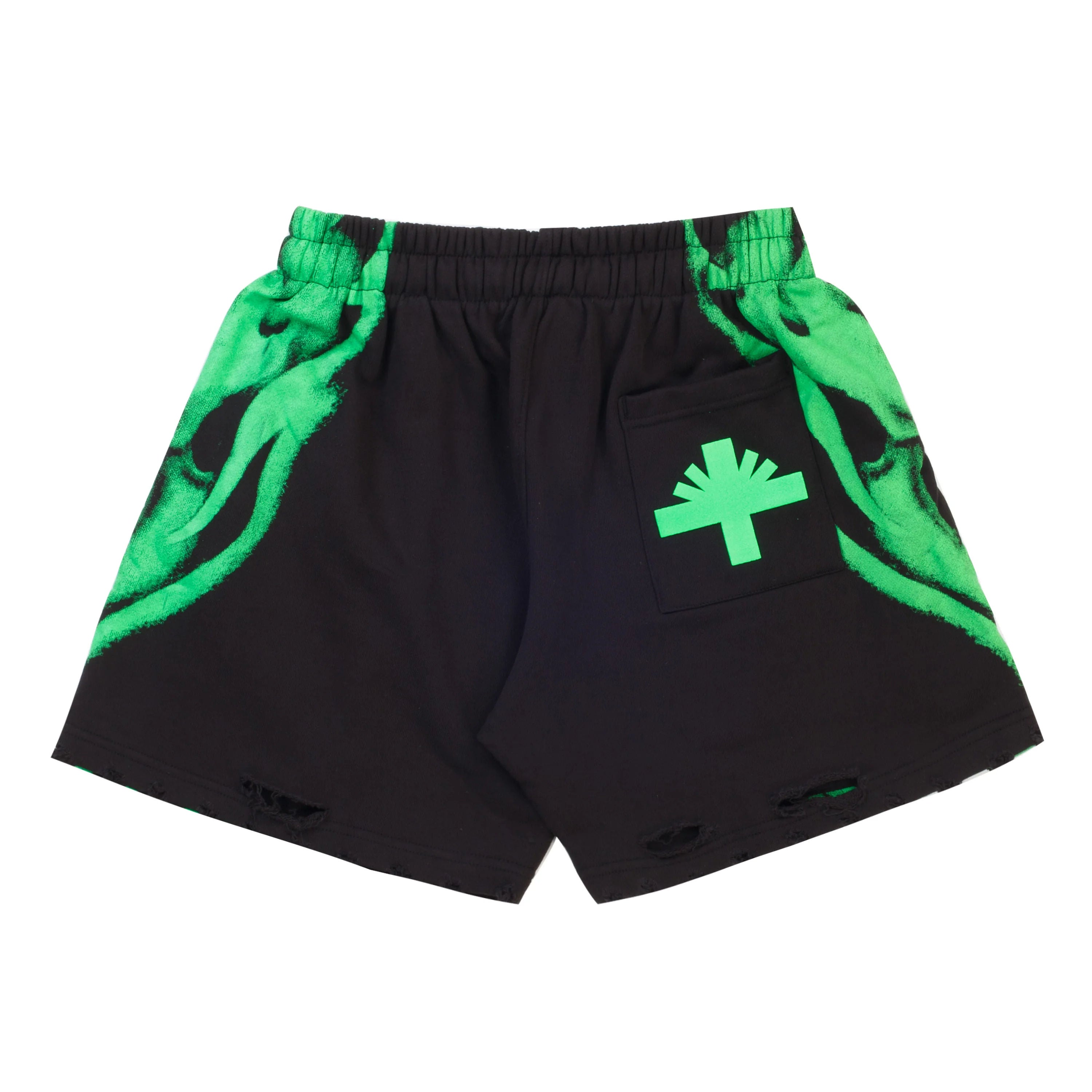 Vertabrae C4 Skull Shorts Green