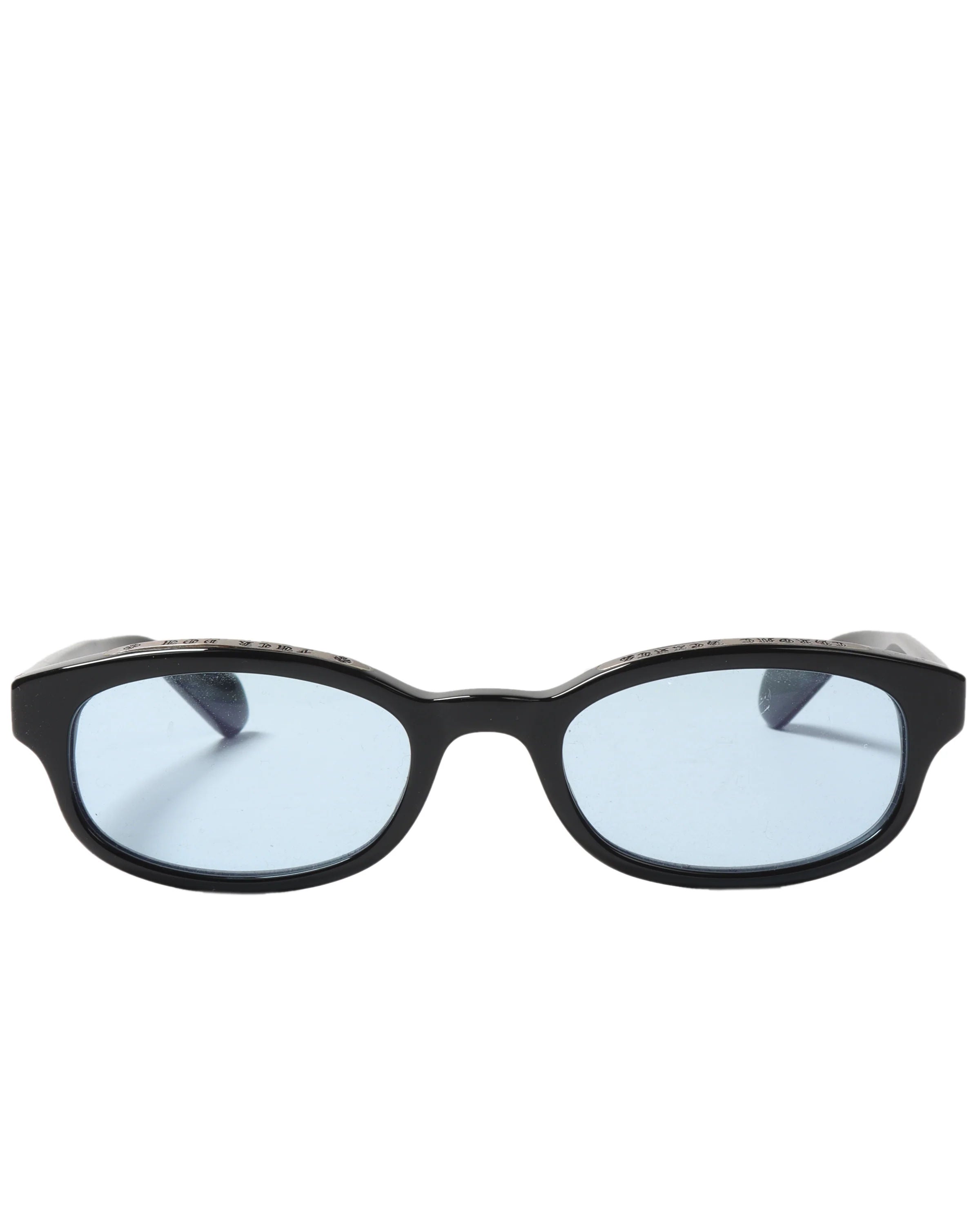 Chrome Hearts Lowrider Black Sunglasses Blue Lens