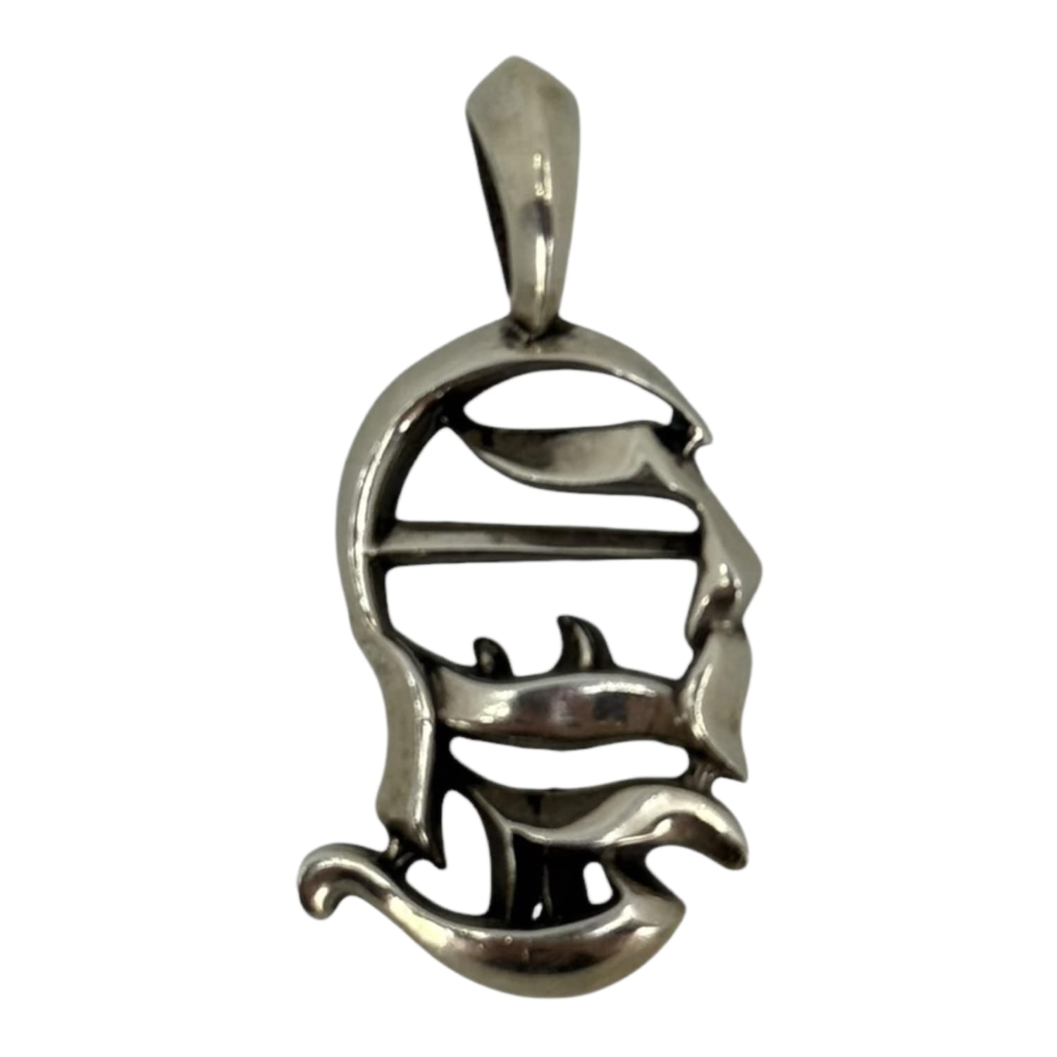 Chrome Hearts CH Logo Silver Vertical Logo Pendant
