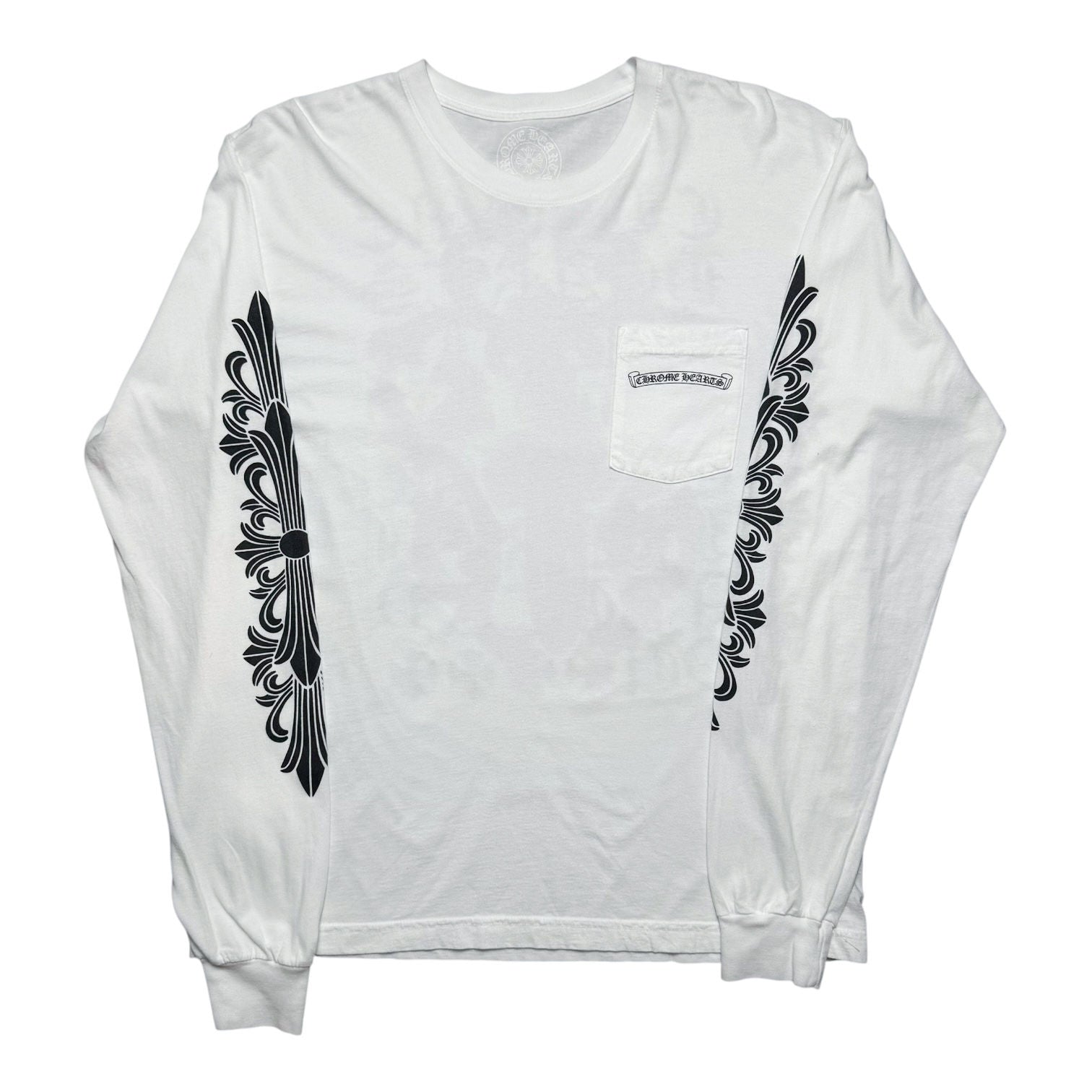Chrome Hearts Eye Chart Dagger L/S T-shirt White