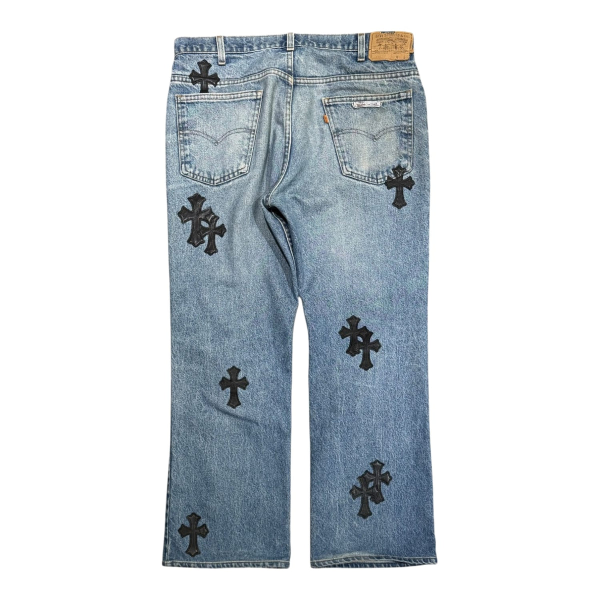 Chrome Hearts Levi's 517 Black Cross Patch Jeans