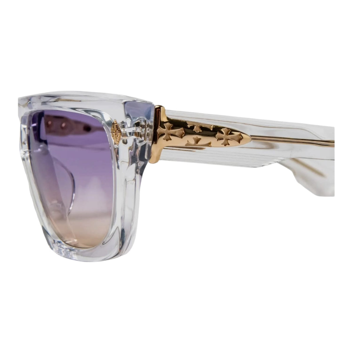 Chrome Hearts Charismadick Crystal/18k Gold Plated Sunglasses