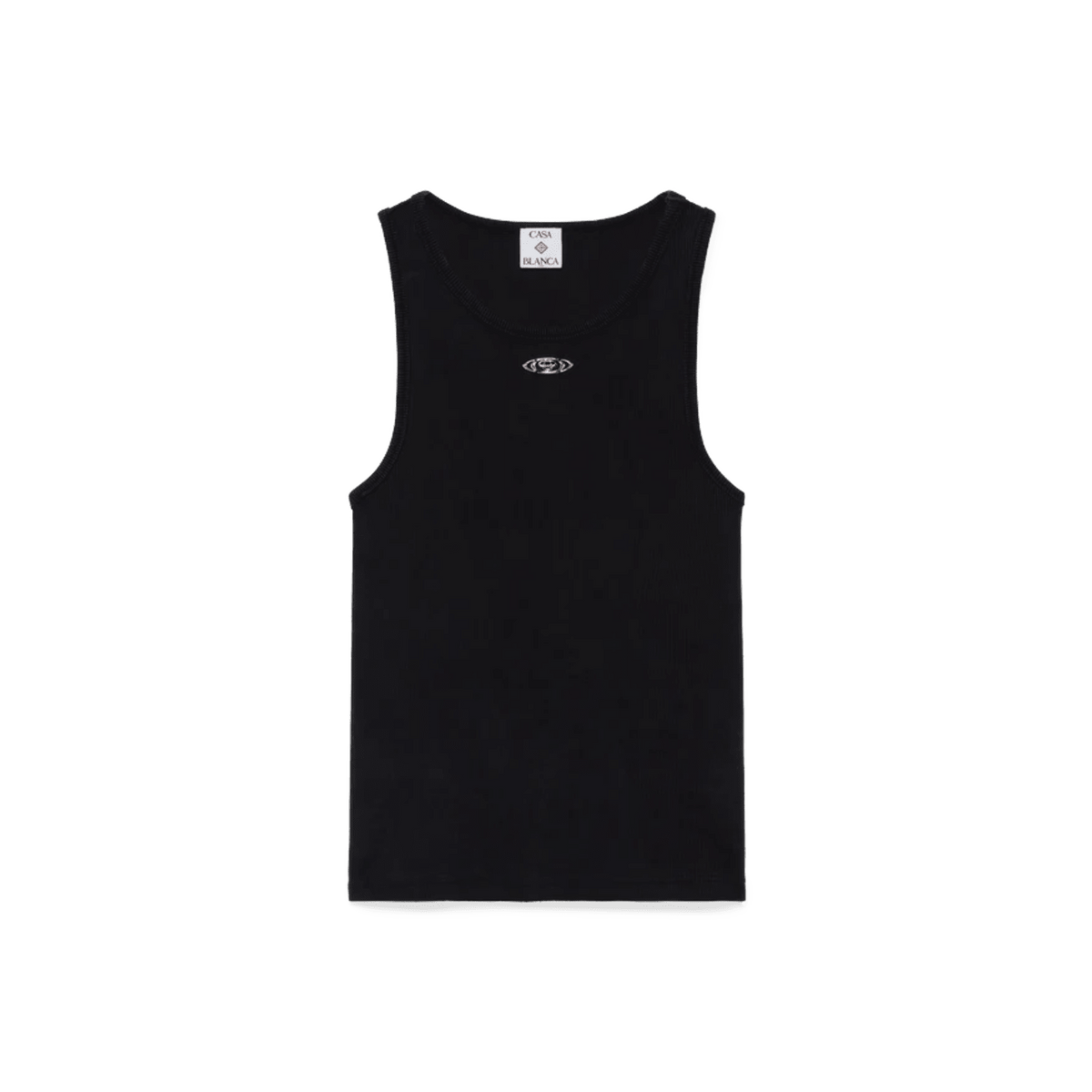 Casablanca Ribbed Tank Top Black