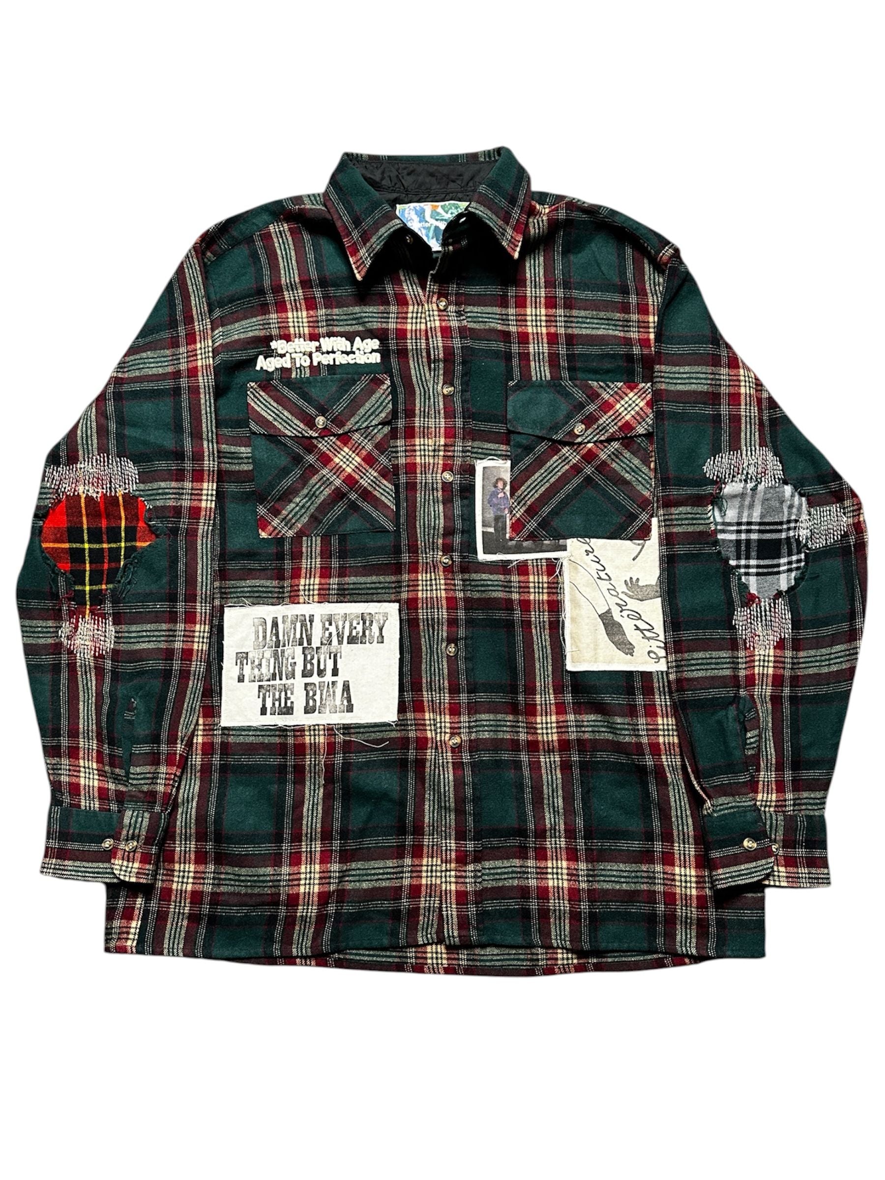 Better With Age Muir Repair Flannel Shirt Green Multi