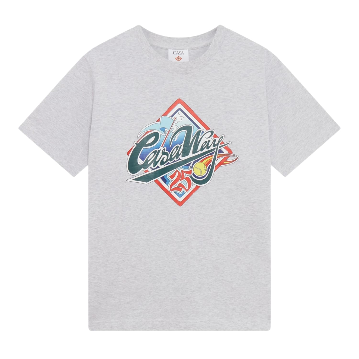 Casablanca Casa Way World Series Printed T-Shirt Grey