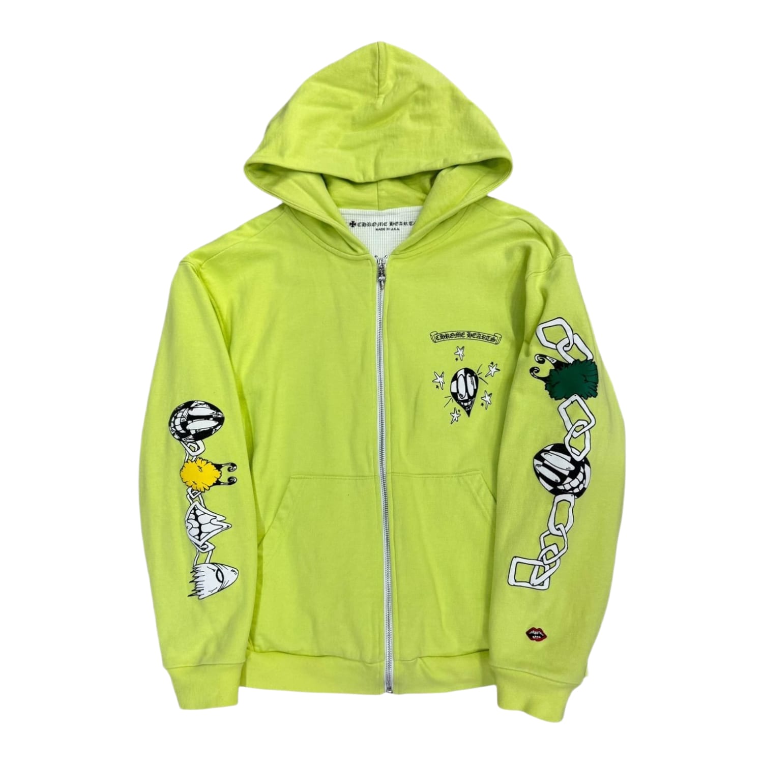 Chrome Hearts Matty Boy Link Thermal Zip Up Hoodie