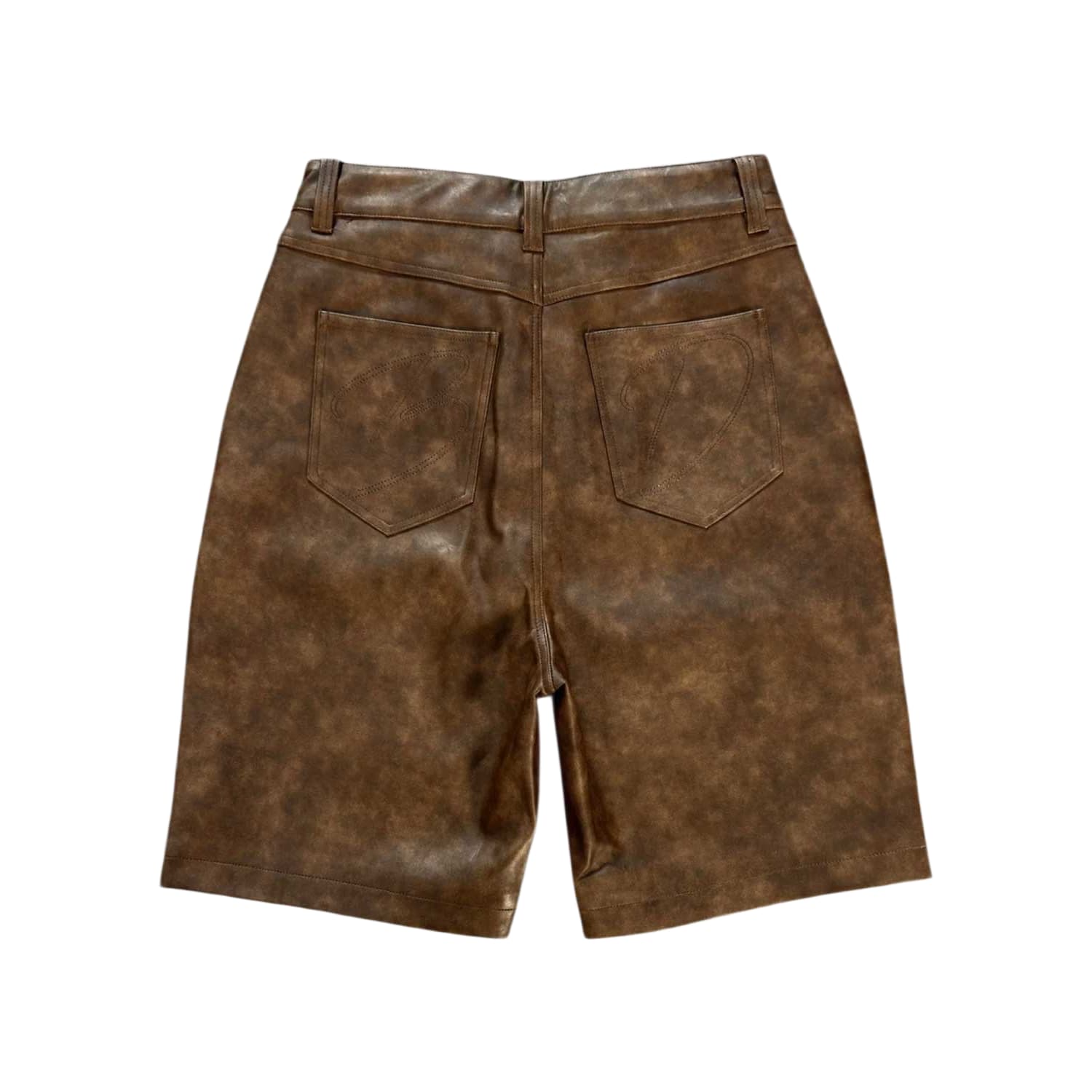 Bottega Desires Leather Shorts Brown