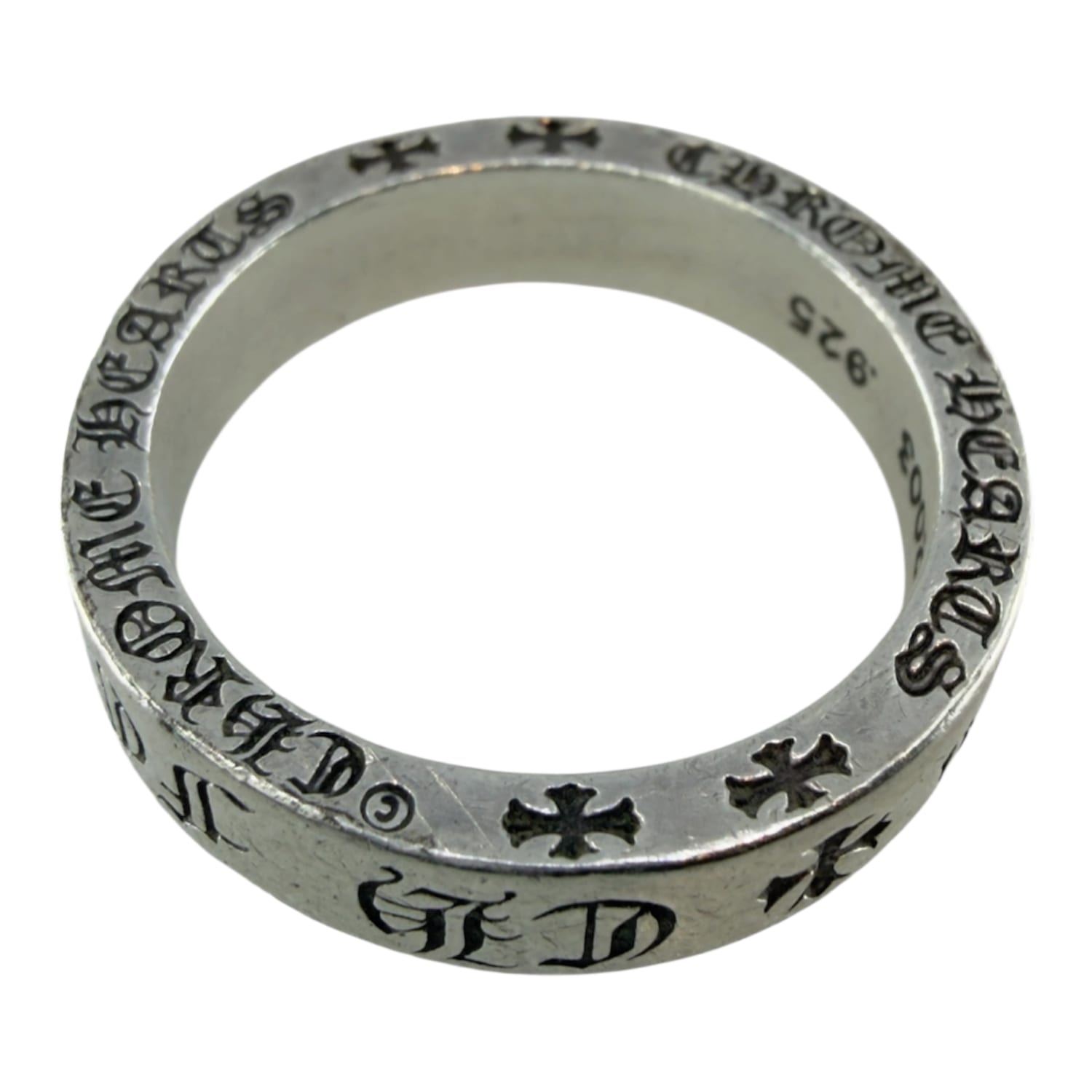Chrome Hearts Silver CH Forever Ring - US Size 12