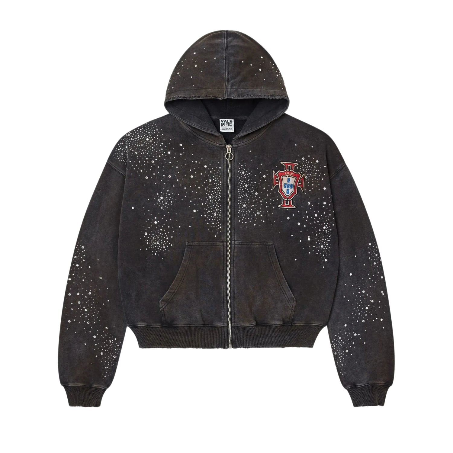 Vale Forever Pluto Clustered Zip Up Hoodie Black