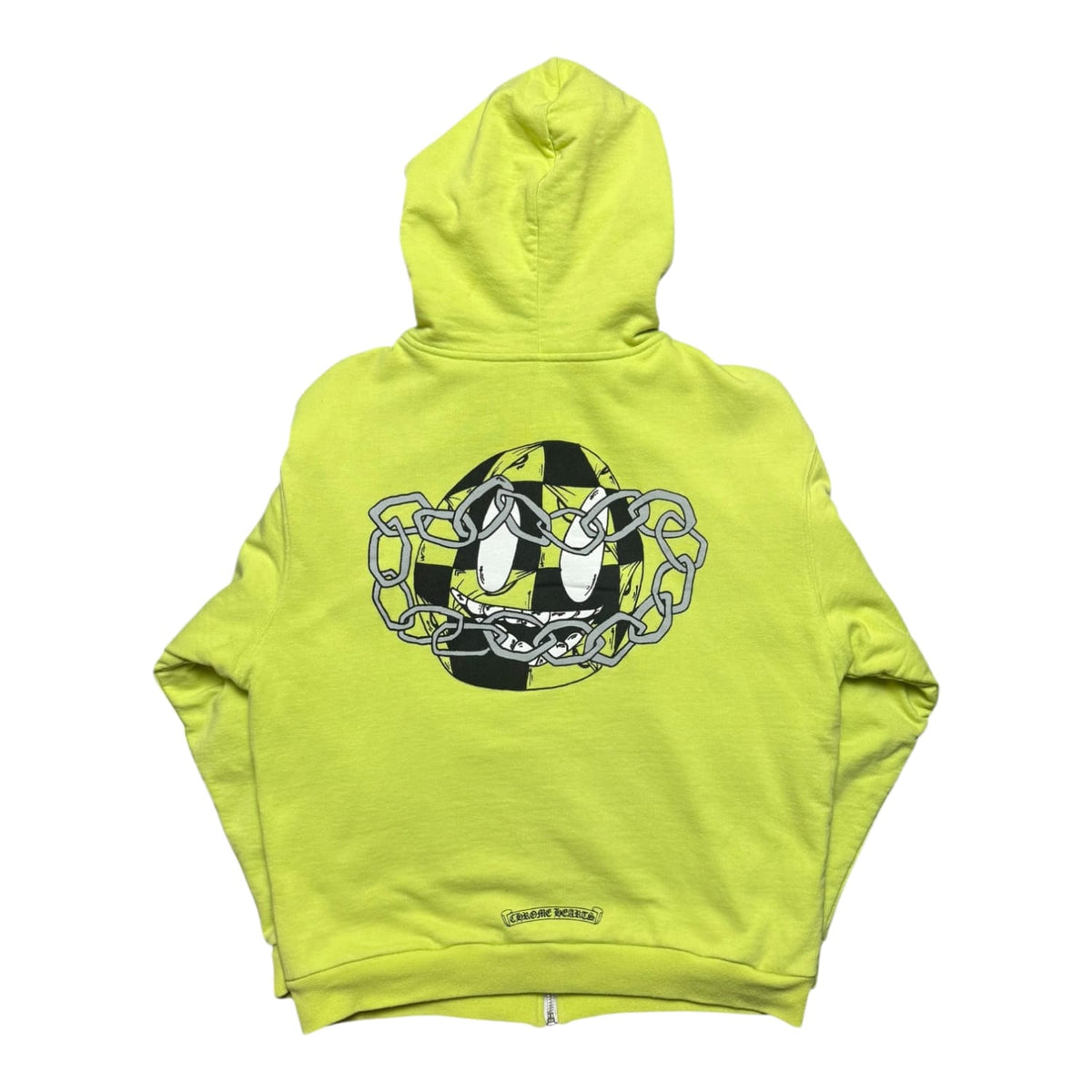 Chrome Hearts Matty Boy Link Thermal Hoodie Lime Green