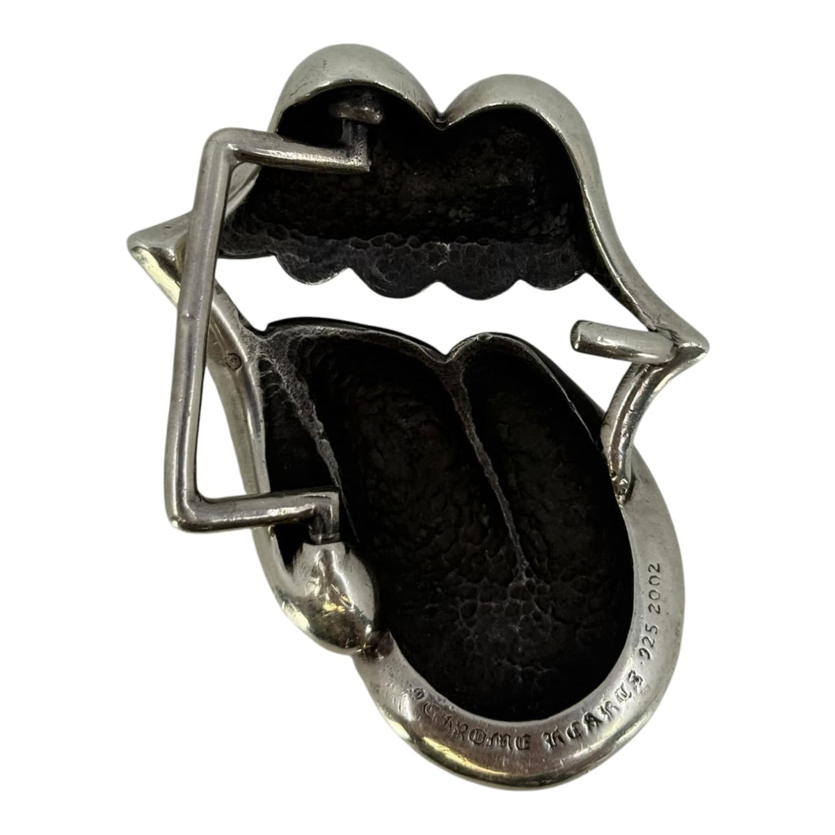 Chrome Hearts Silver Rolling Stones Belt Buckle