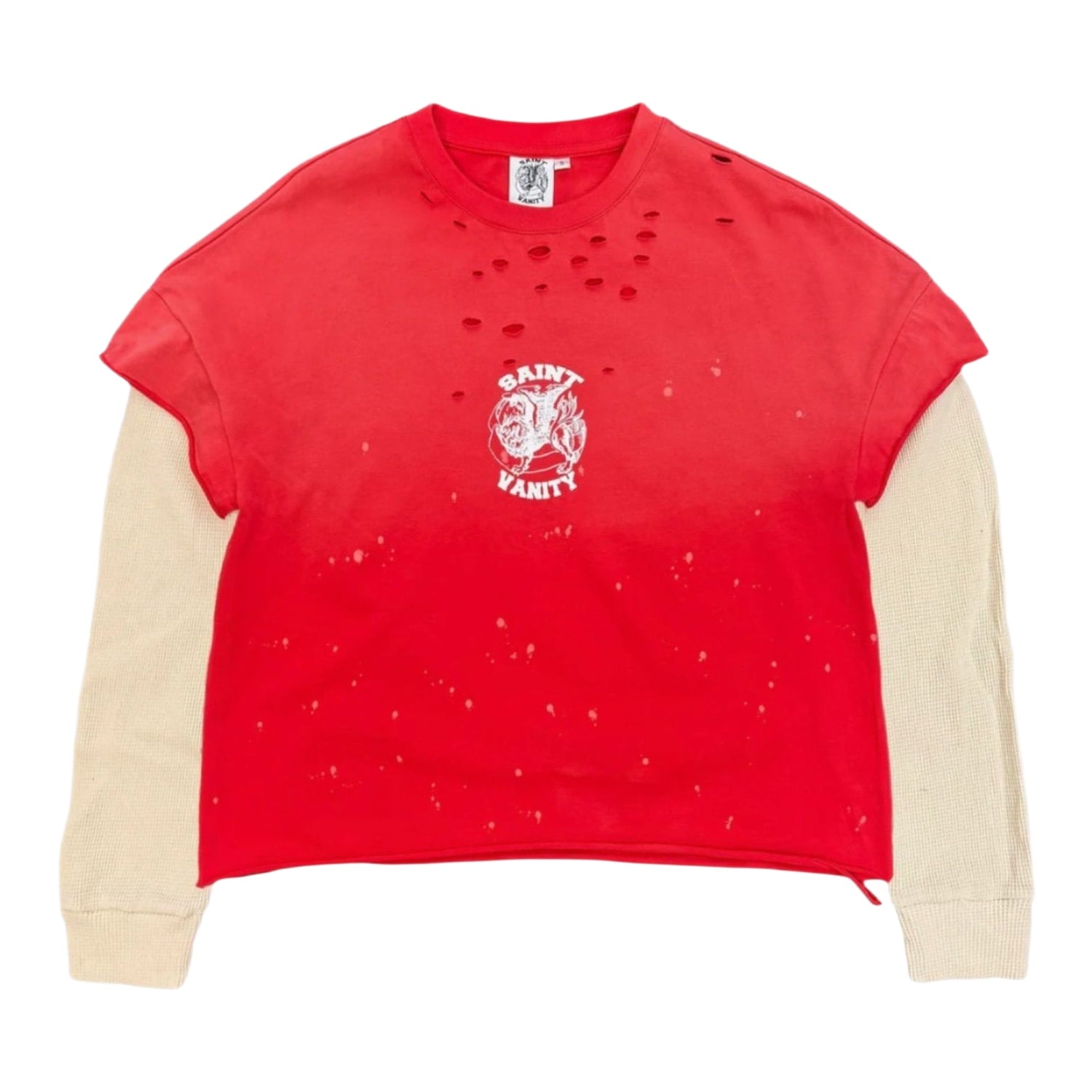 Saint Vanity Cutoff Layered Thermal L/S Tee Red
