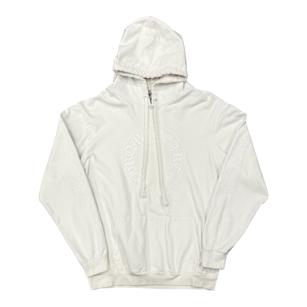 Chrome Hearts Matty Boy Chomper Floral Horseshoe Hoodie White