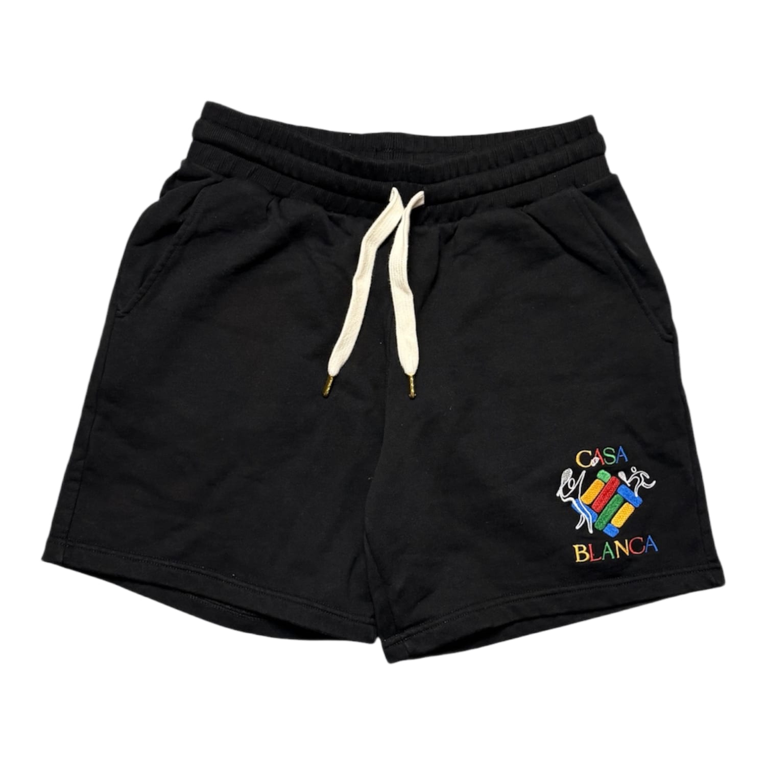 Casablanca Players Diamond Embroidered Sweat Short Black