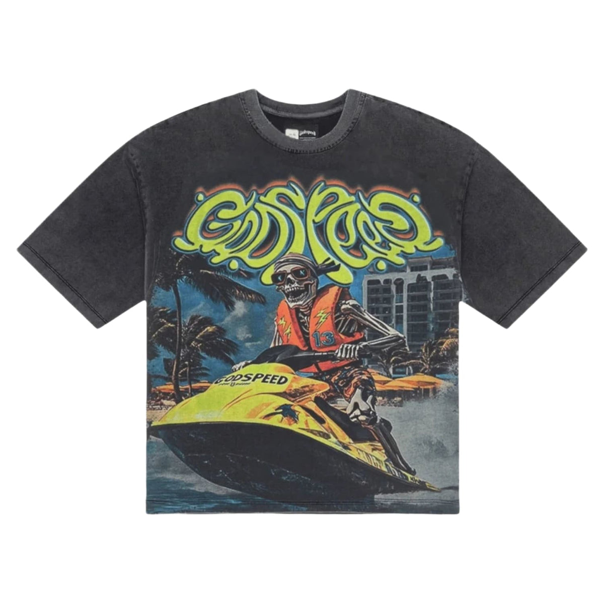 Godspeed Wave Runner T-shirt Grey
