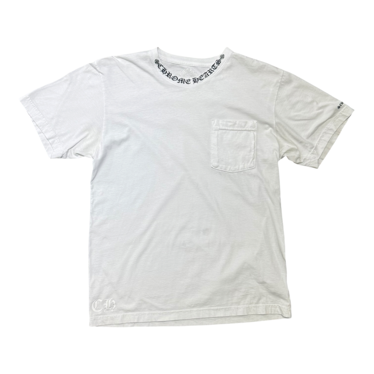 Chrome Hearts Neck Letters Logo T-shirt White