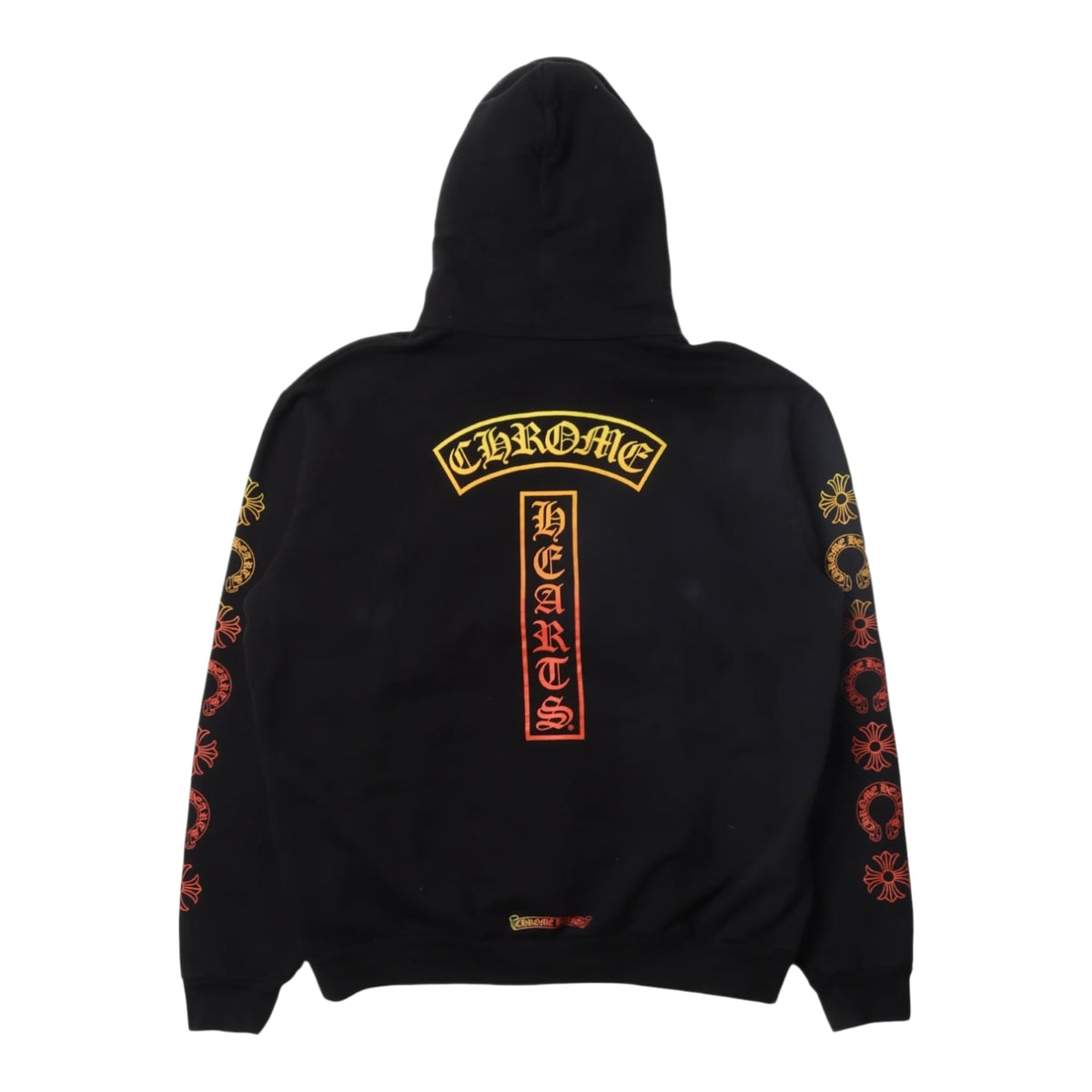 Chrome Hearts Gradient T-Bar Logo Hoodie Black/Yellow/Orange