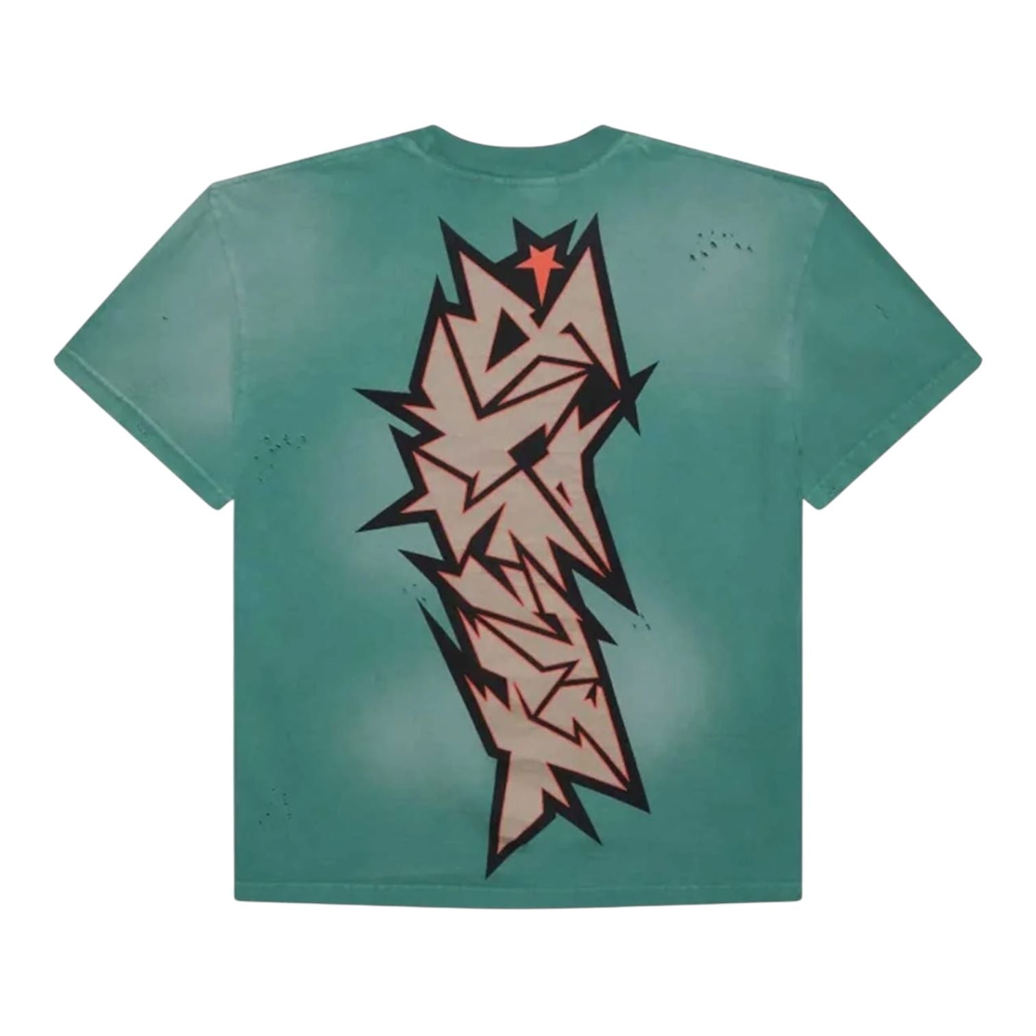 Hellstar Crack Print T-Shirt Green