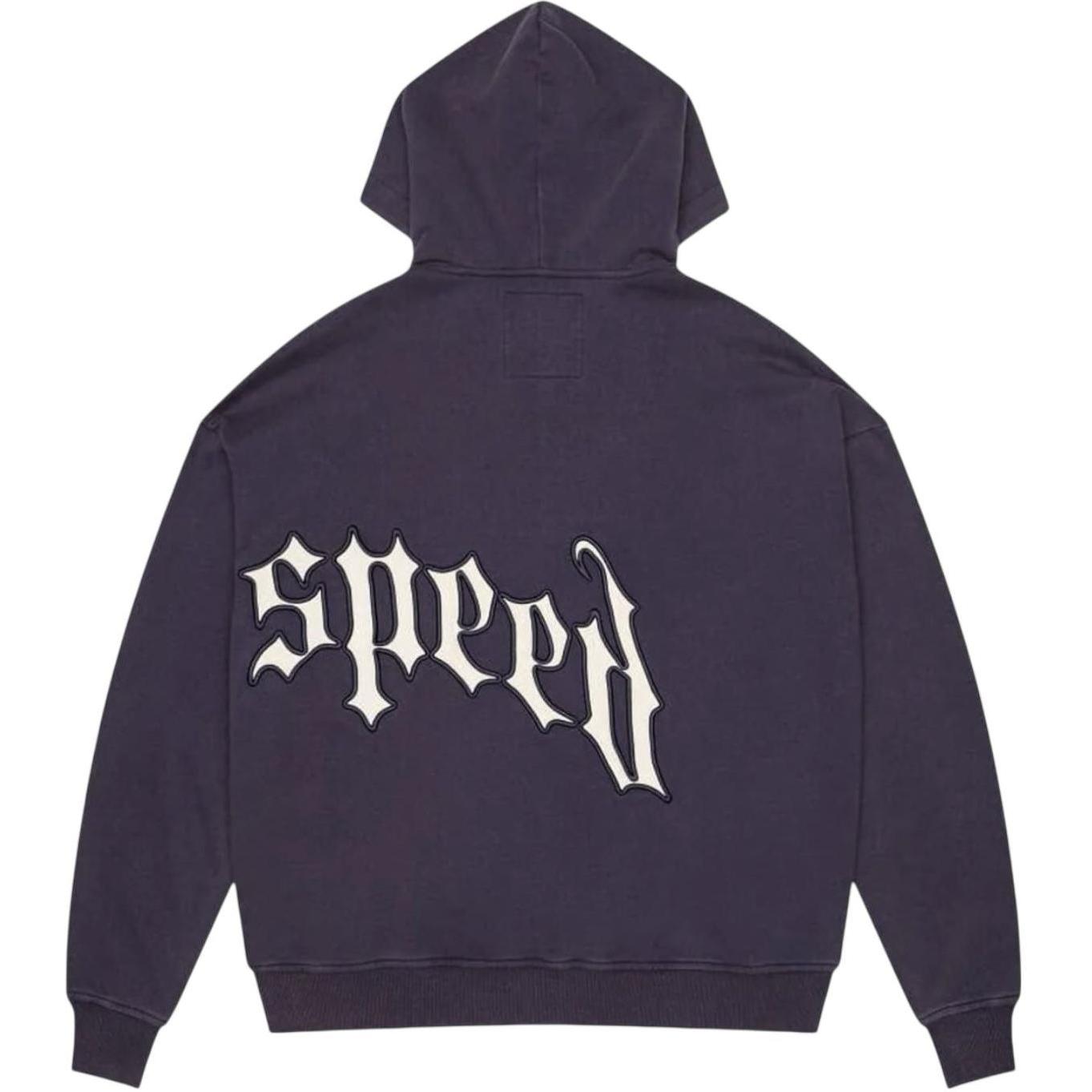 Godspeed OG Logo V2 Zip Up Hoodie Navy/Silver