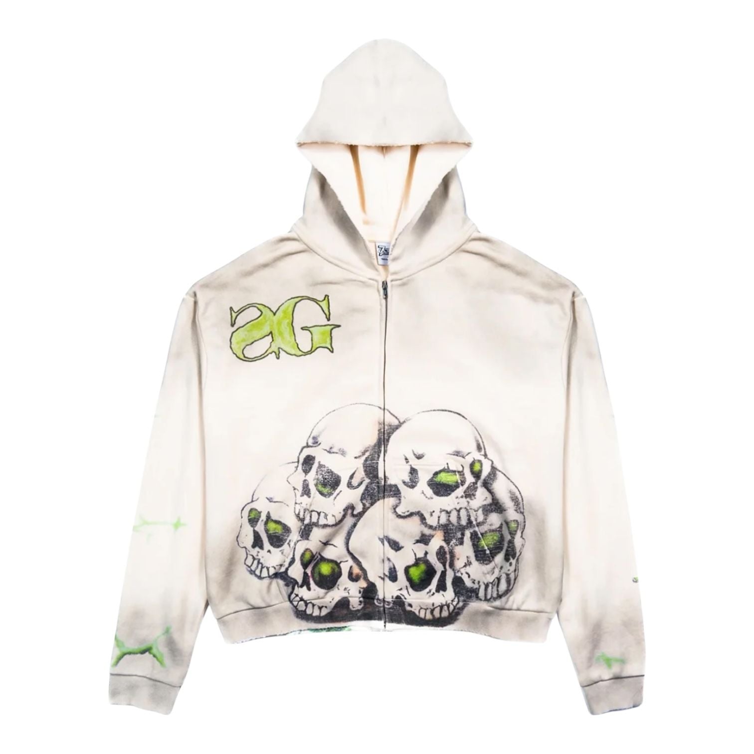 Triple Sevens x Sniper Gang Vulture Zip Up Jacket Cream