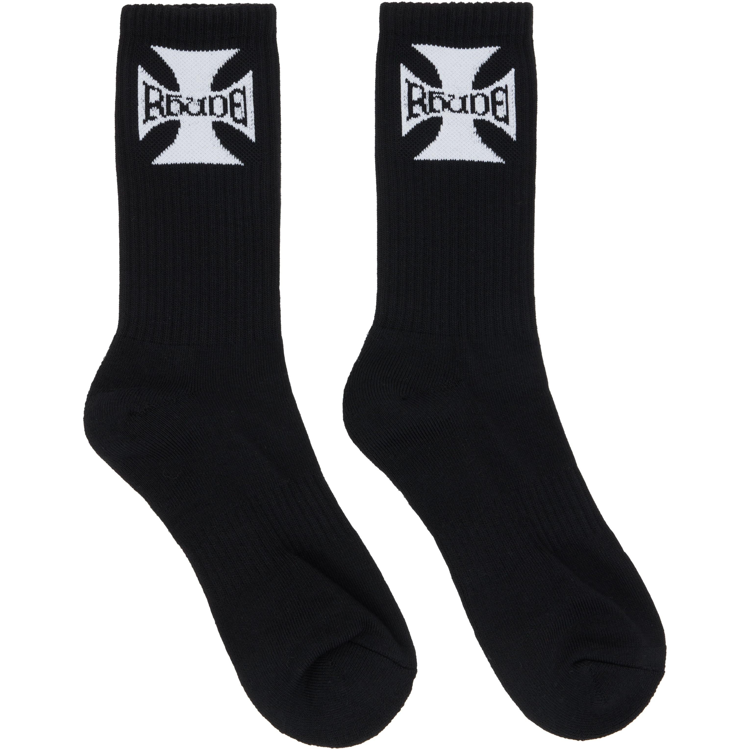 Rhude Boys Logo Socks Black