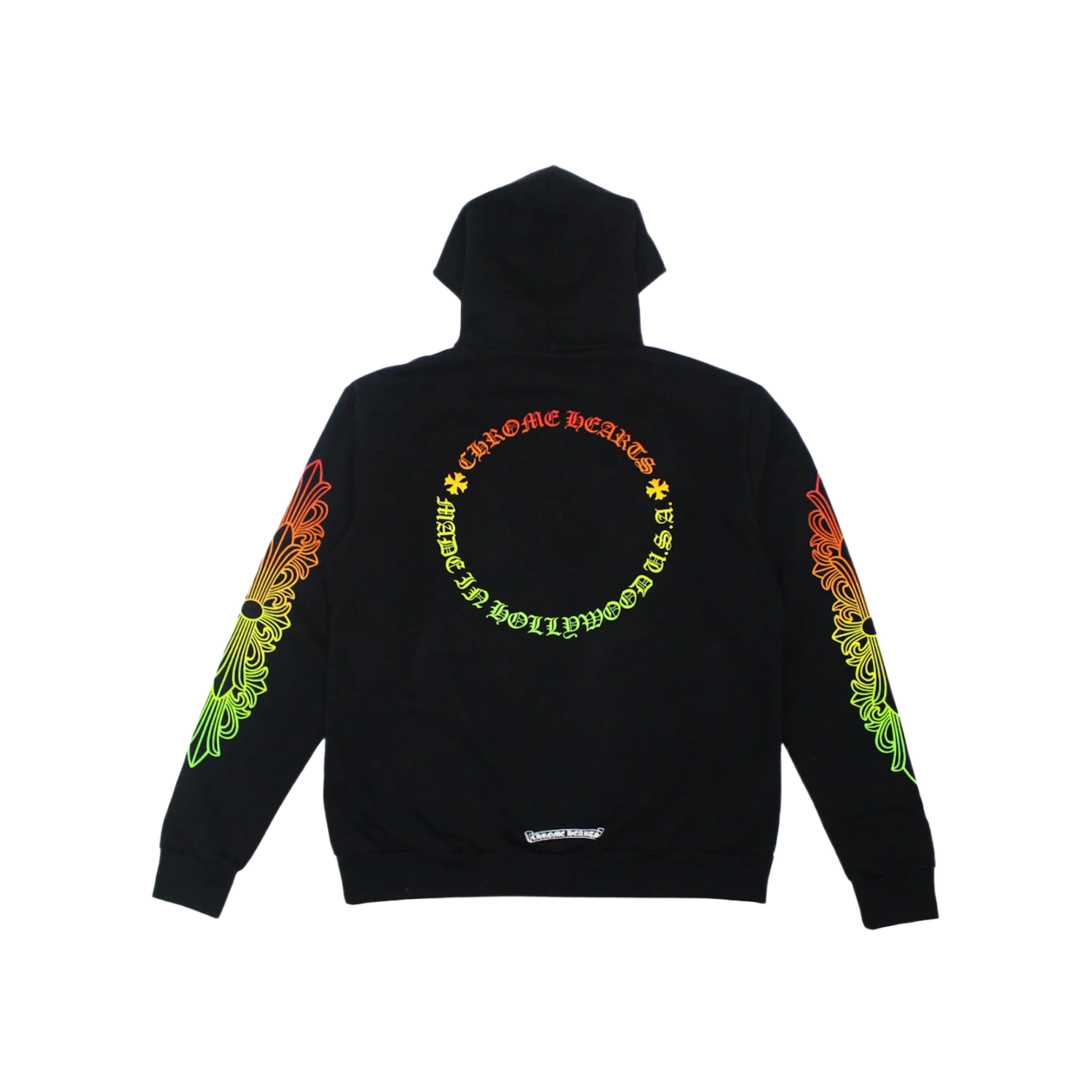 Chrome Hearts Floral Sleeve Gradient Made In Hollywood Hoodie Black/Gradient