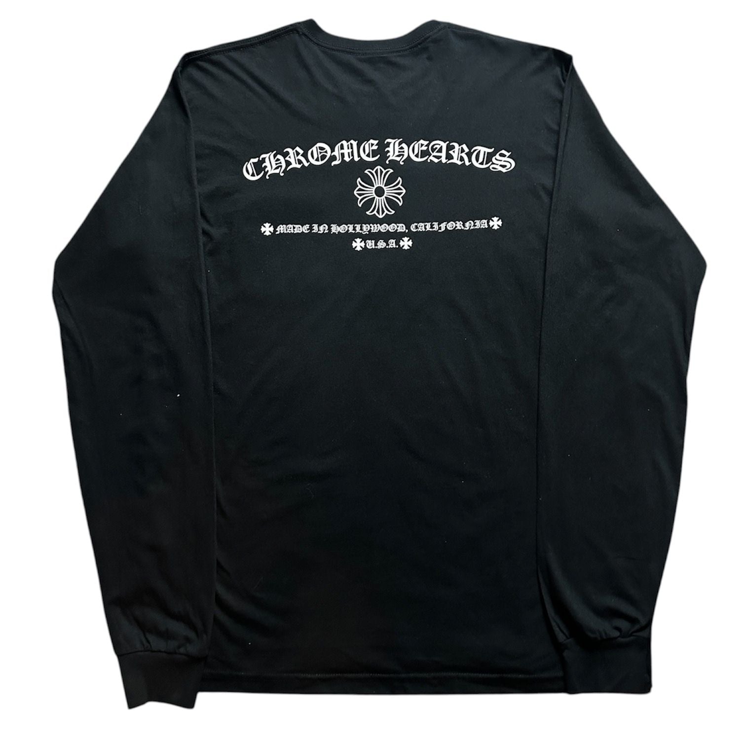 Chrome Hearts Plus Made In Hollywood Vintage Long Sleeve Pocket T-Shirt