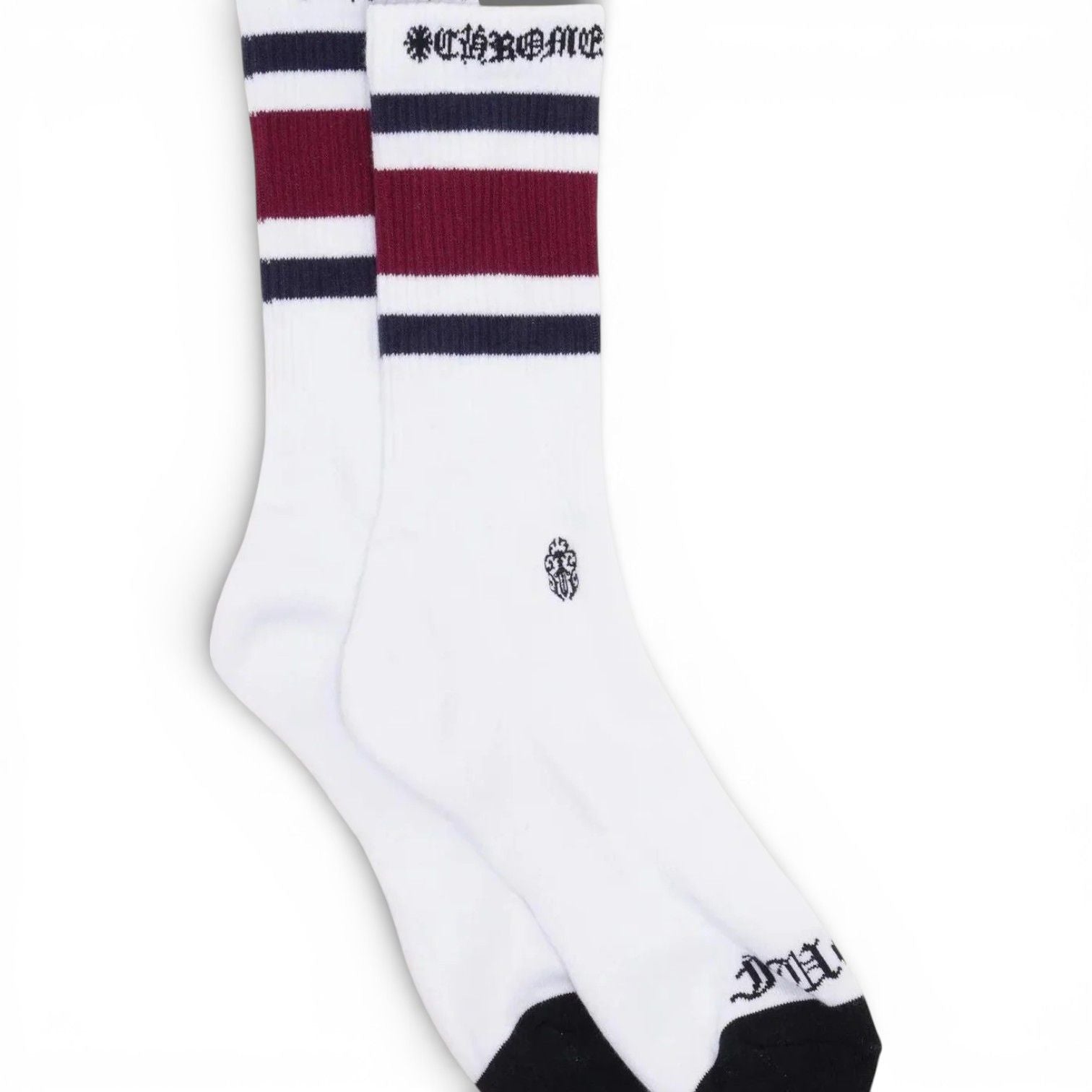 Chrome Heart Fuck You Striped Sock White/Purple