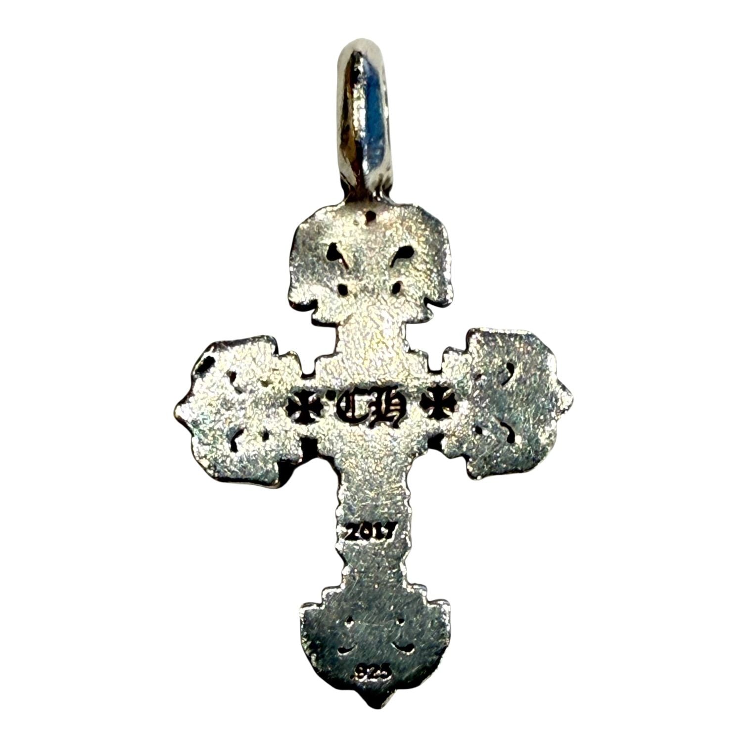 Chrome Hearts Small Silvery Filigree Cross Charm Pendant